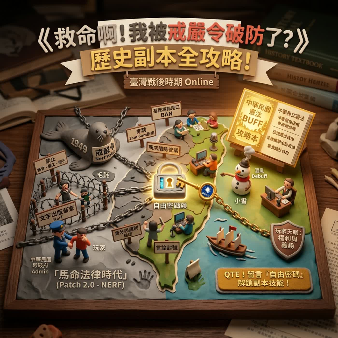 [康軒社會6上1-2]臺灣伺服器1949：戒嚴令Buff與憲法Nerf