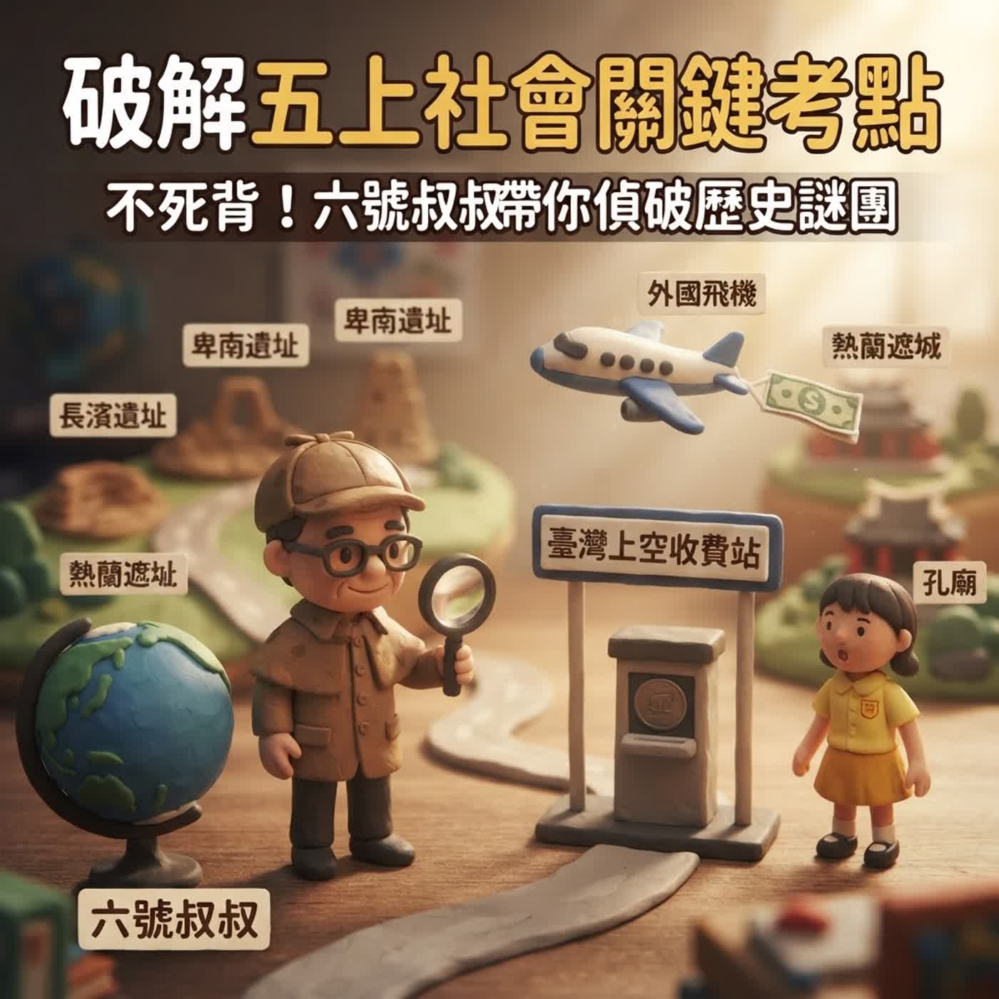 [翰林五上期中考段考複習大補帖]外國飛機飛過臺灣就要付錢？破解五上社會5大考點｜六號叔叔段考攻略