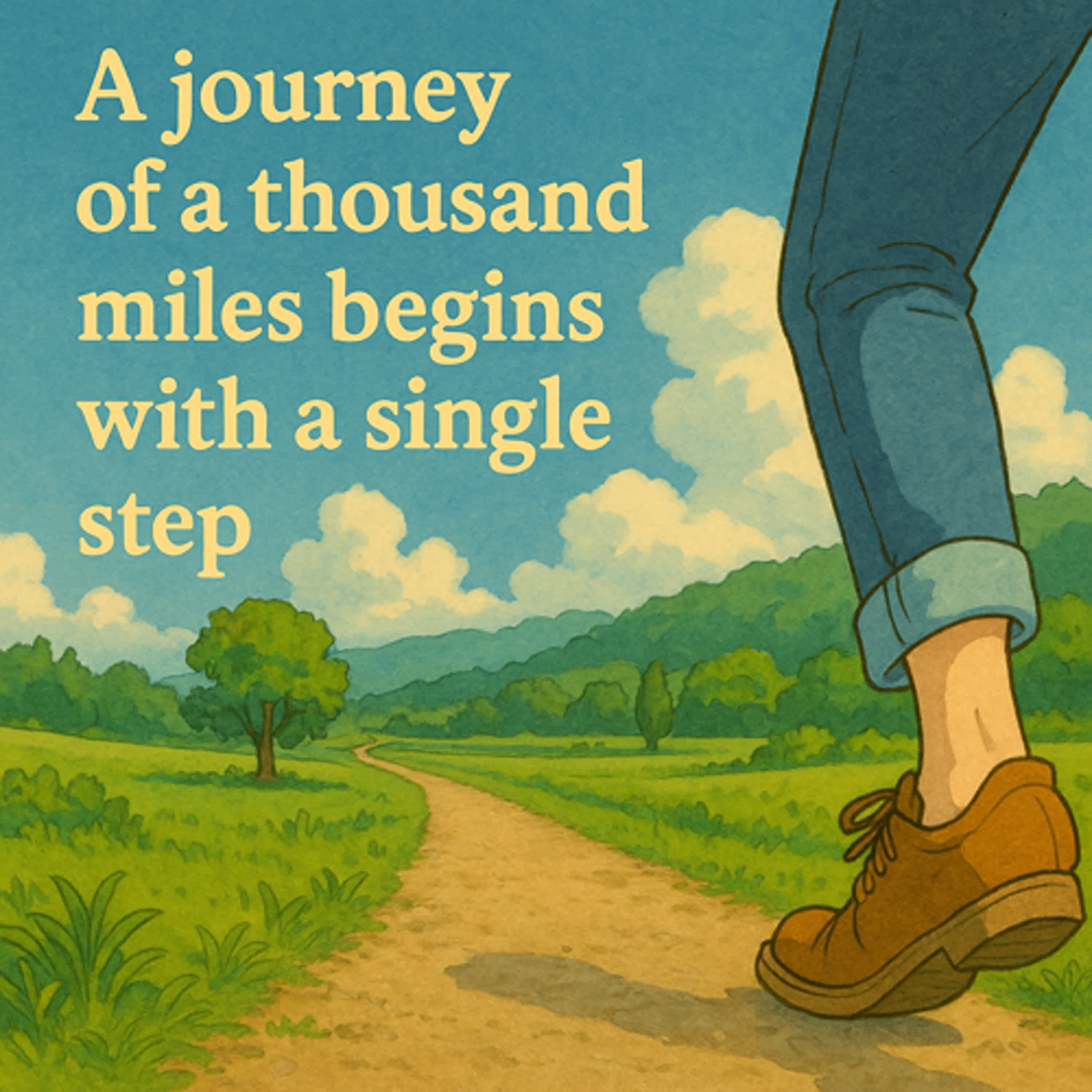 EP4 “A journey of a thousand miles begins with a single step.” 👣千里之行，始於足下。  episode artwork