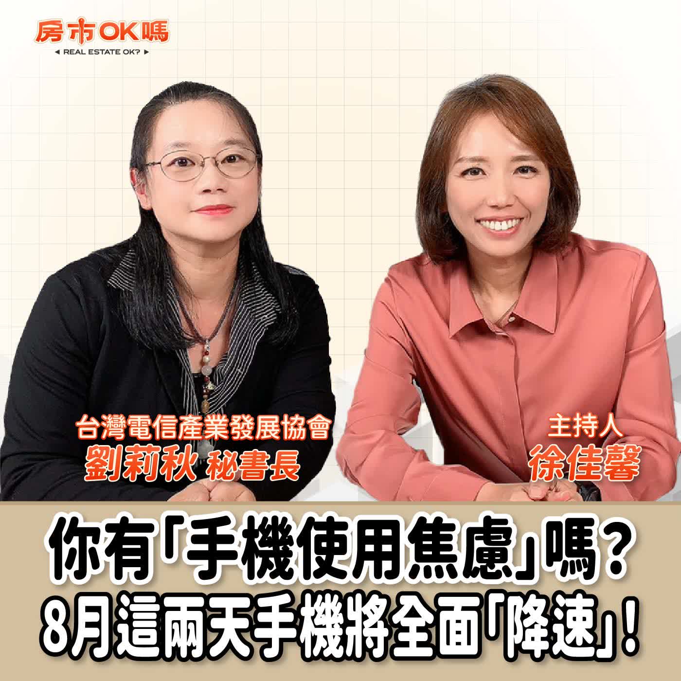 【房市ok嗎？】你有「手機使用焦慮」嗎？8月這兩天手機將全面「降速」！ ft. 電信產業發展協會的劉莉秋秘書長 episode artwork