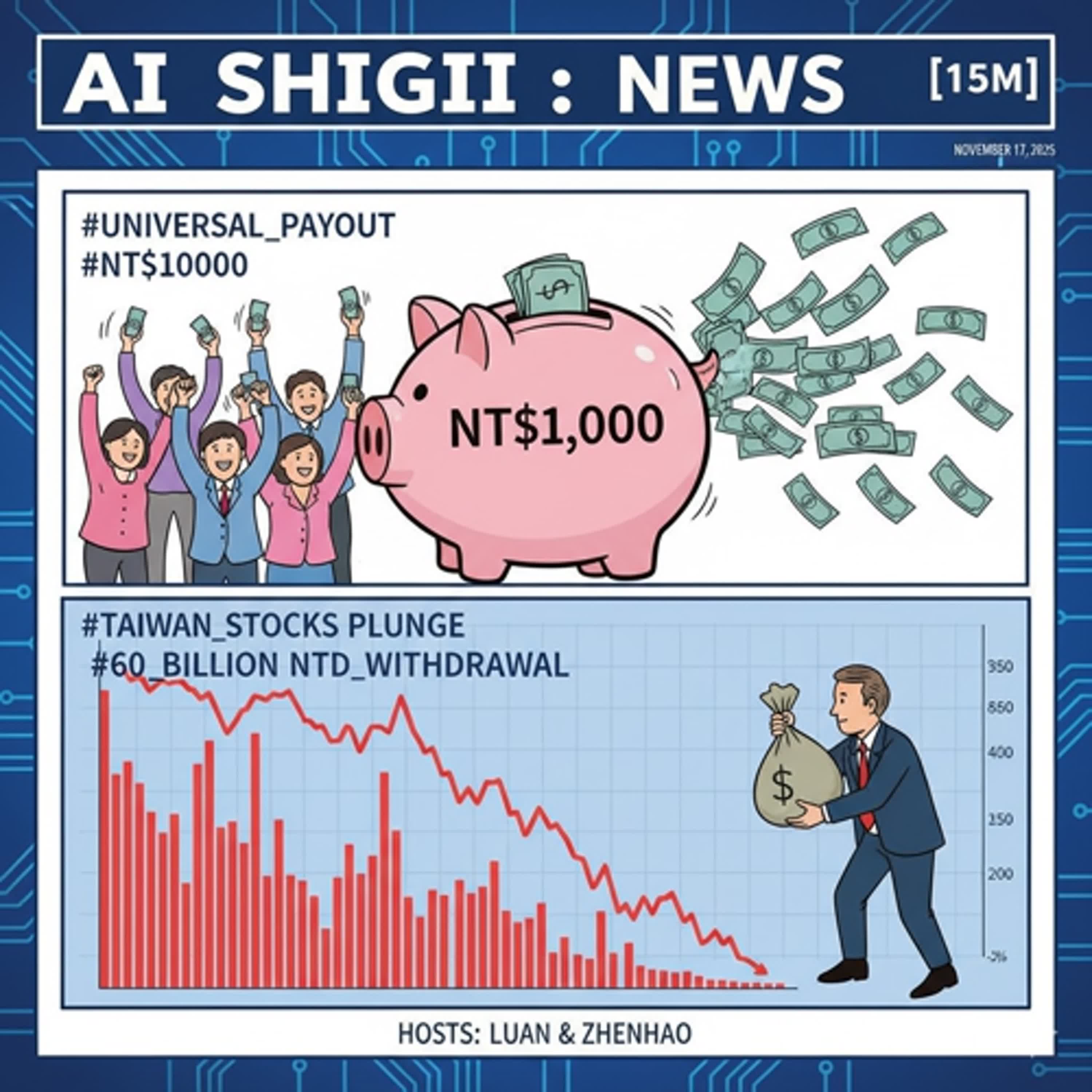 【好短】一萬普發 外資卻提款台股六百億 - AI史記報新聞(2025/11/17) episode artwork