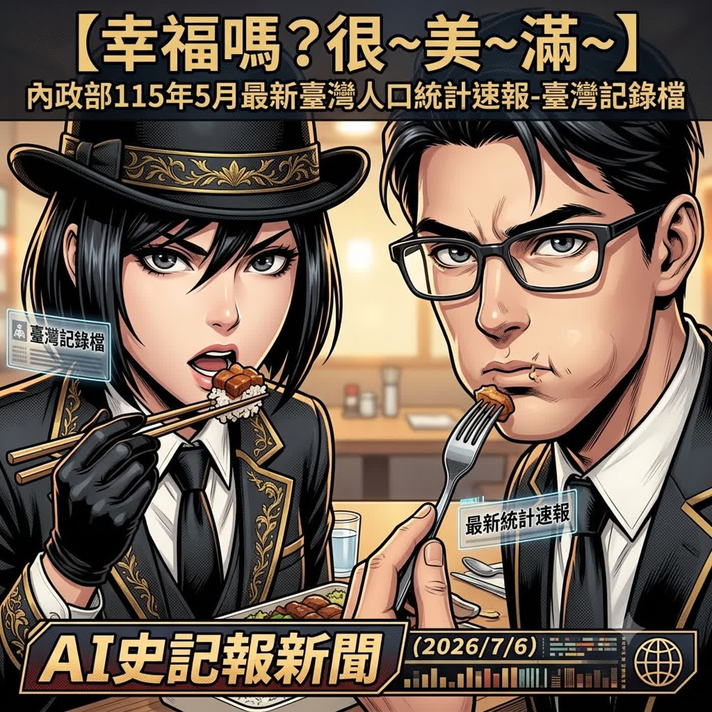 【幸福嗎?很~美~滿~】內政部115年5月最新臺灣人口統計速報-臺灣記錄檔之午休記得吃飯欸 episode artwork