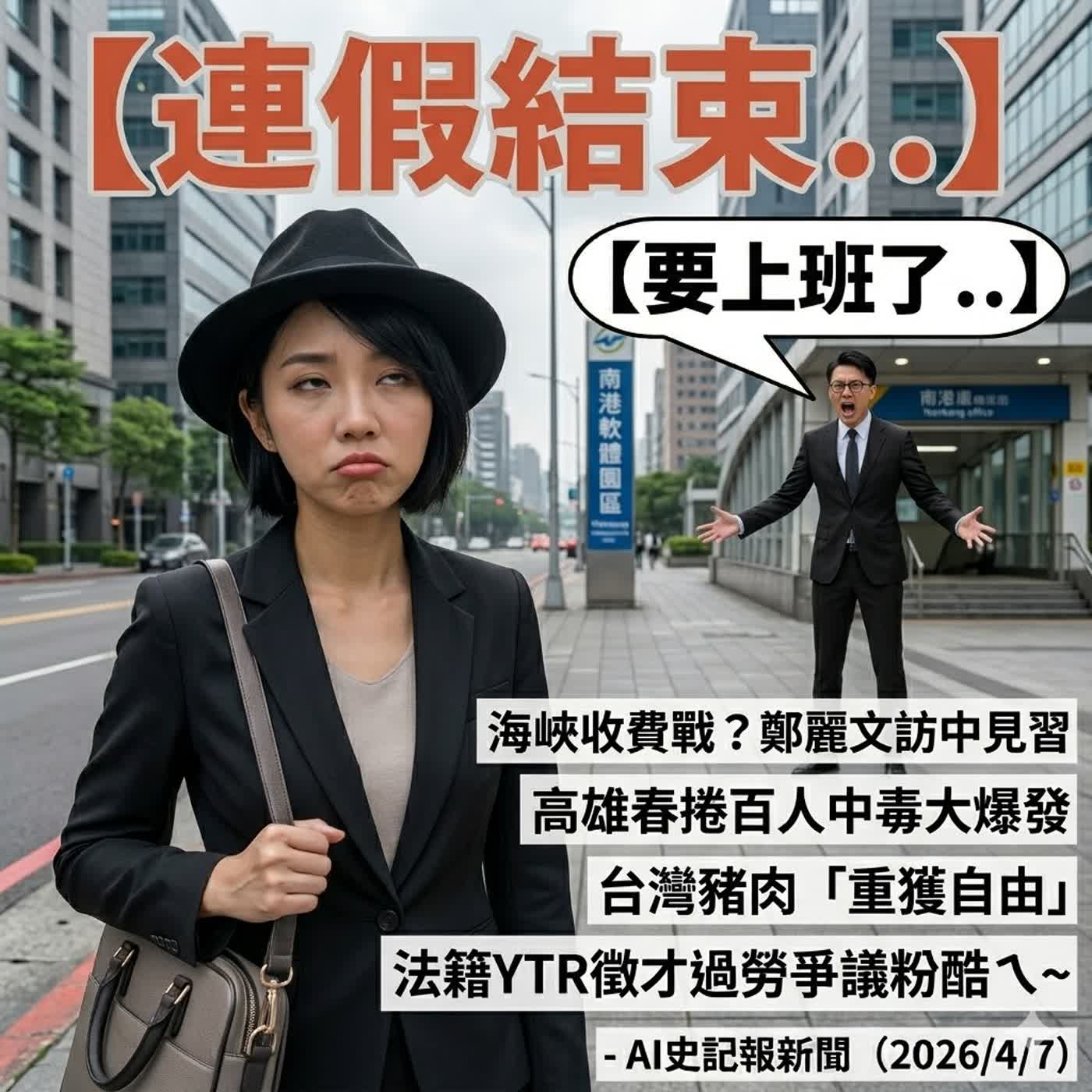【連假結束...】海峽收費戰？鄭麗文訪中見習、高雄春捲百人爆發大中毒、台灣重獲自由HOLYMOLY豬肉!!、法籍YTR徵才過勞低薪爭議粉酷ㄟ~ episode artwork