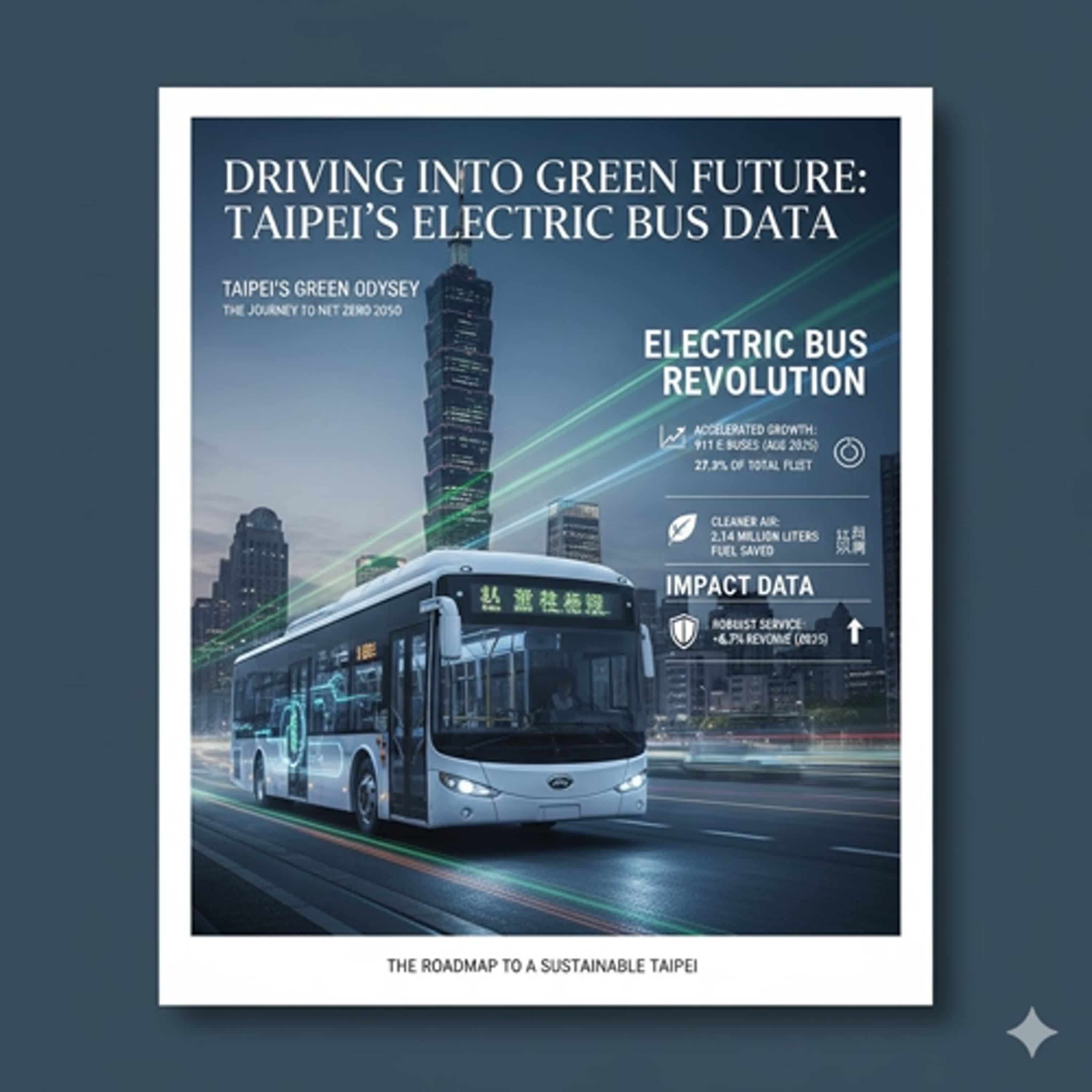 【1354號】台北市政統計週報-台北電動公車衝刺！八個月省油213萬公升、載客近2.6億，淨零目標進度 episode artwork