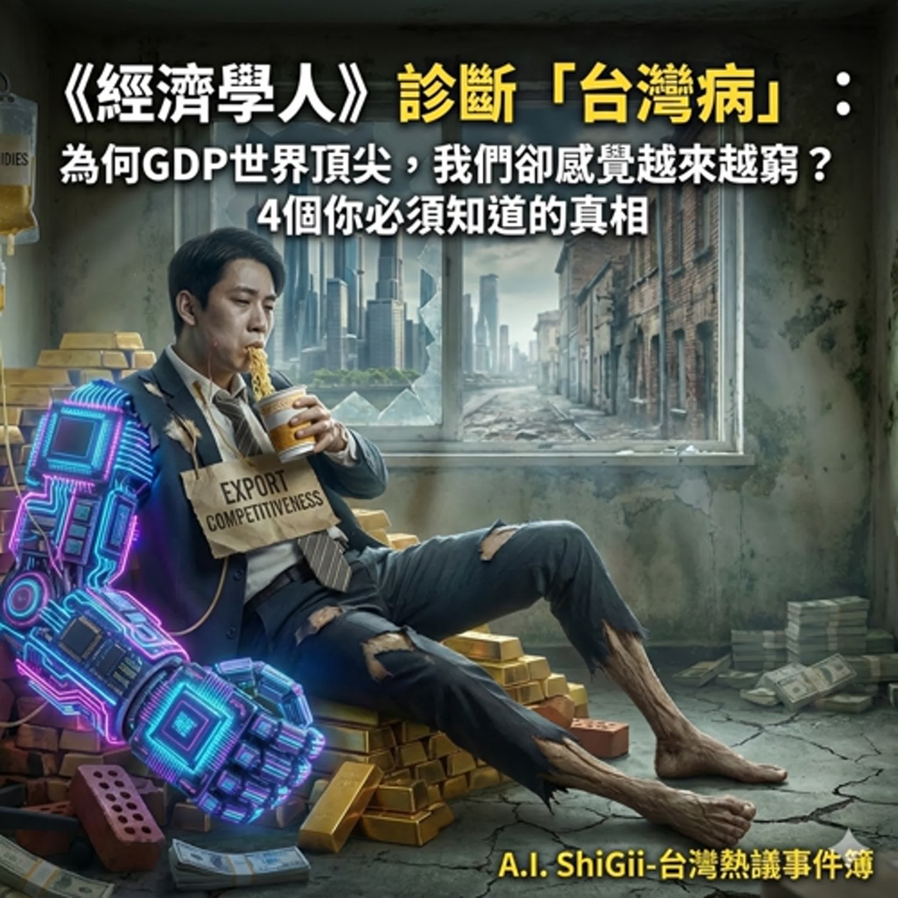 【必聽!!午休買咖啡】《經濟學人》診斷「台灣病」：為何GDP世界頂尖，我們卻感覺越來越窮？4個你必須知道的真相#午休聊一聊 episode artwork