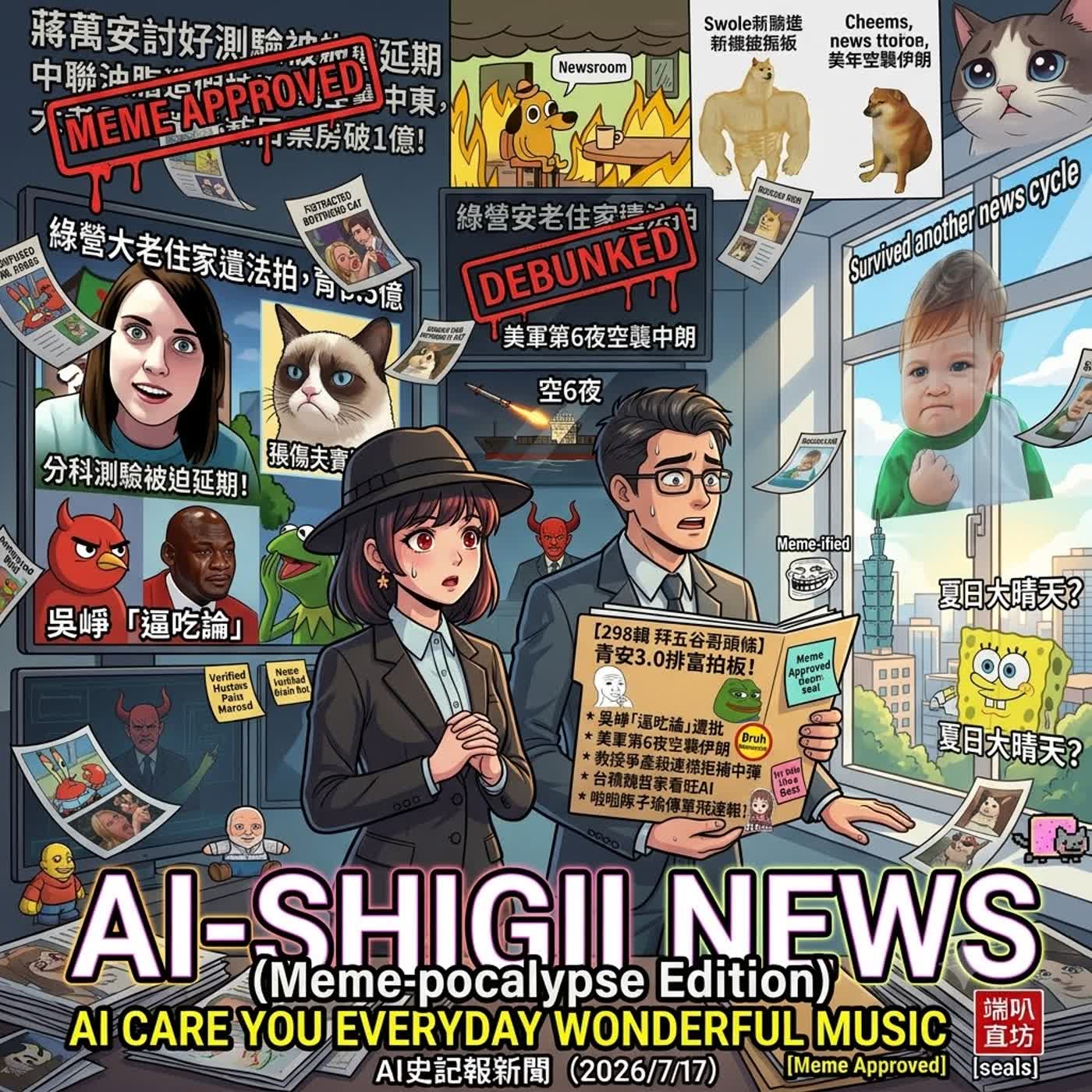 【298輯 拜五粗乃玩】新青安3.0炒房族的新寵物??中聯致癌油吳崢「逼吃論」遭批、美軍第6夜空襲伊朗，陽交大教授爭產殺連襟拒捕中彈、魏哲家看旺AI欸3奈米要去美國?-(2026/7/17) episode artwork