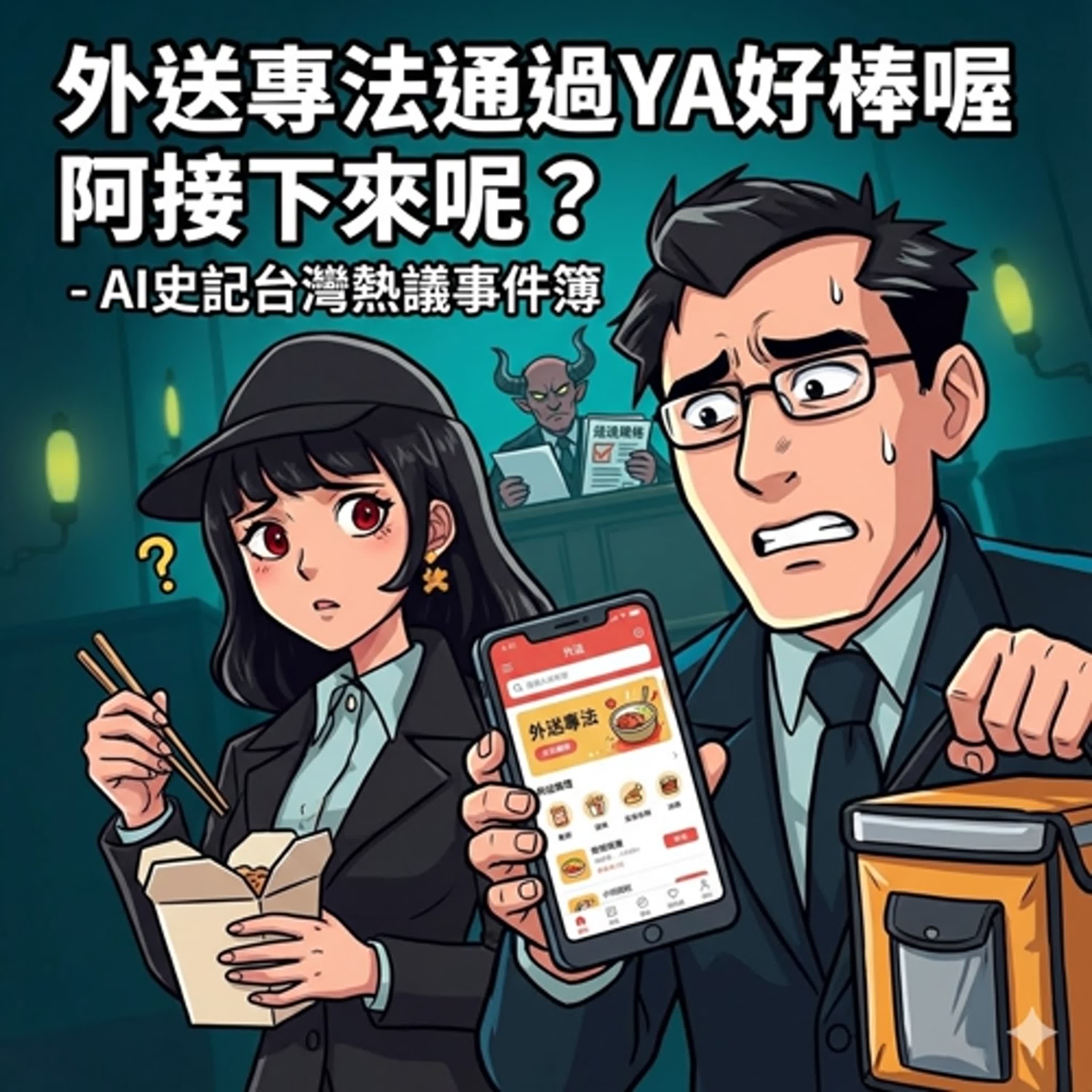 【預告下】外送專法通過YA好棒喔阿接下來呢??思考一下 #明天有正片#外送員加油 episode artwork