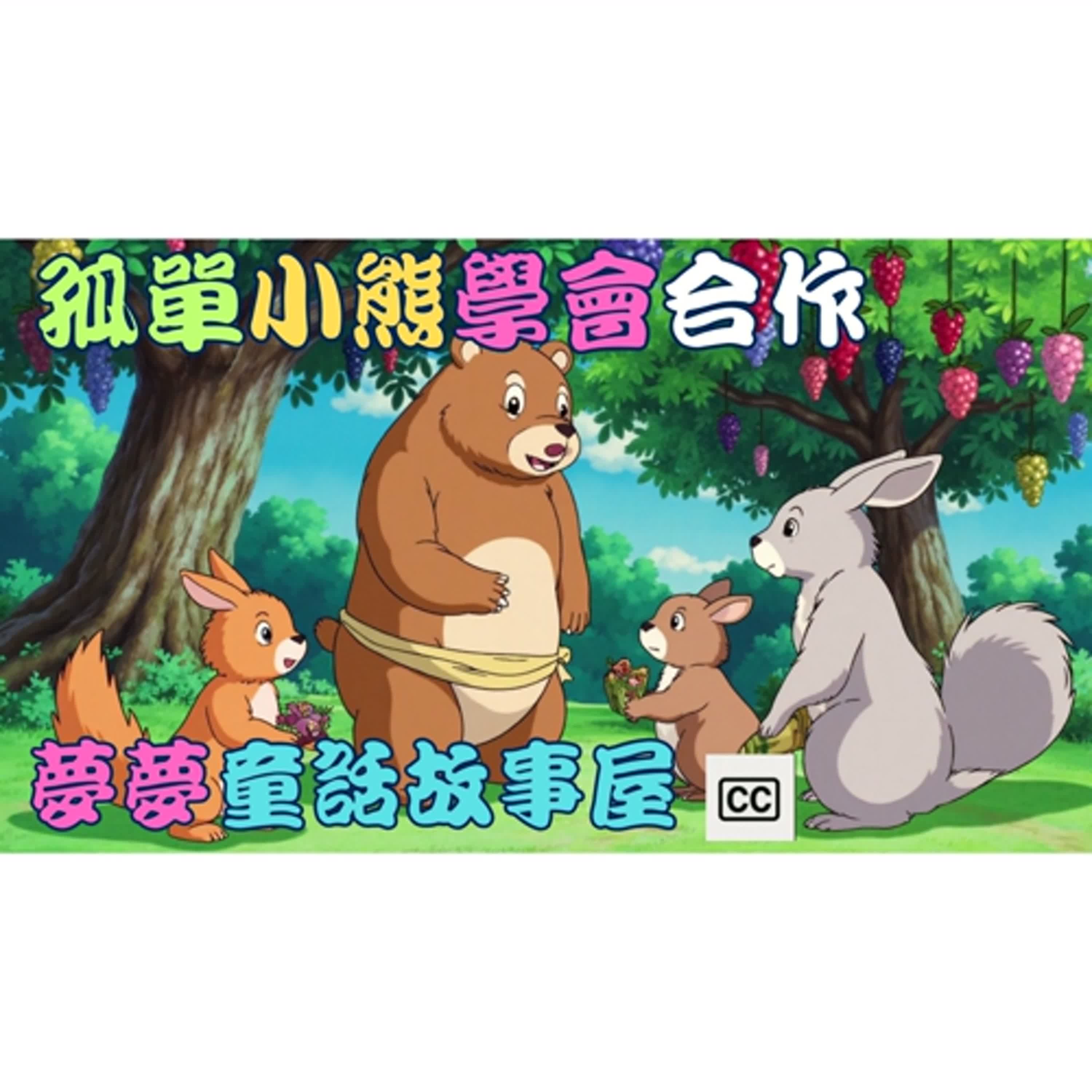 🐷《孤單小熊學會合作》｜【夢夢童話故事屋-童話故事】EP159｜學會與朋友分享與合作🌟
