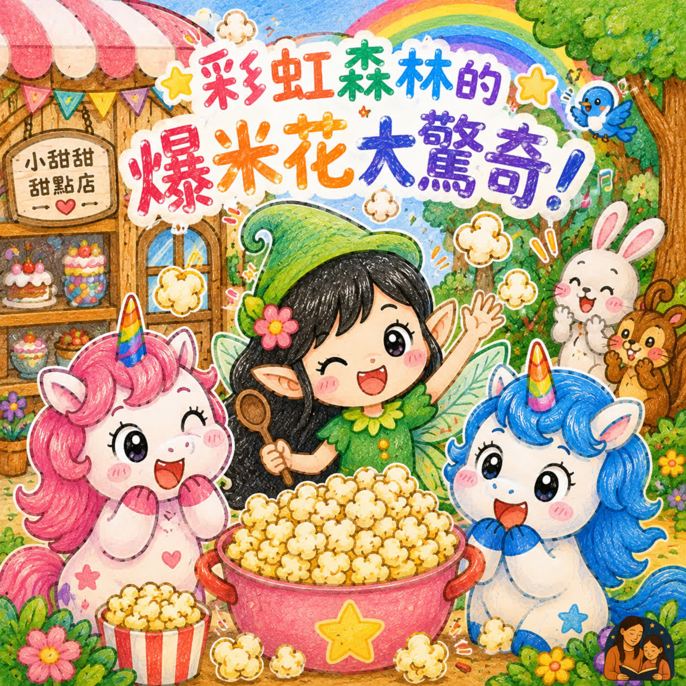 EP 74 兒童故事|🍿彩虹森林的爆米花大驚奇|幼兒睡前故事|3-8歲⭐