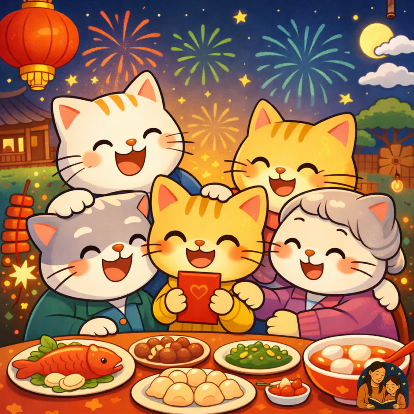 EP45 兒童故事 「小貓咪咪故事集」- 小貓咪咪過年去🐱 讓我們跟小貓咪咪一起學習農曆過年的習俗吧!