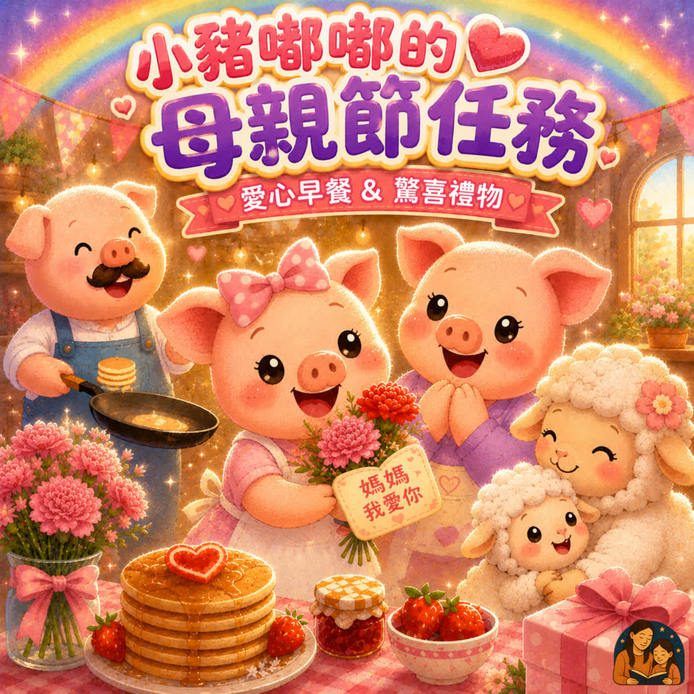 EP57 兒童故事|小豬嘟嘟的母親節任務 🐷💐|超溫馨親子故事|讓孩子學會說愛❤️