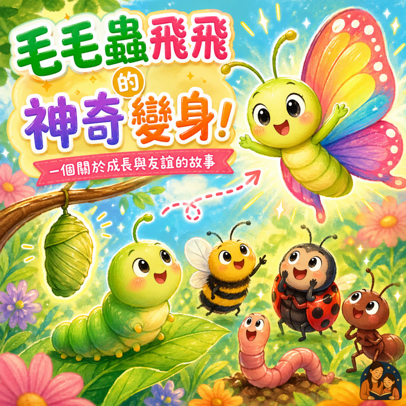 EP58 兒童故事|毛毛蟲飛飛的神奇變身 🐛➡️🦋|友情與成長的溫暖故事
