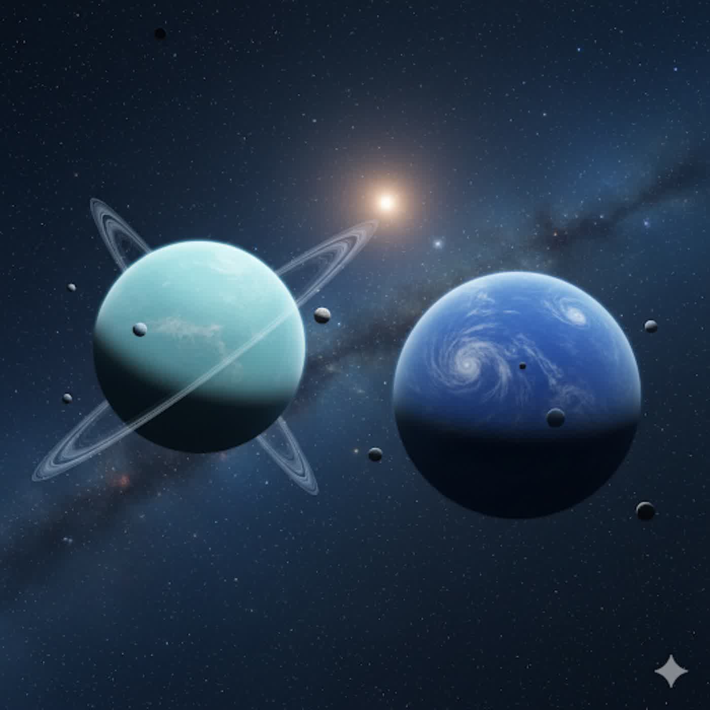 〈EP.110｜躺著走的藍色彈珠？太陽系最有個性的兄弟：天王星與海王星！〉 封面