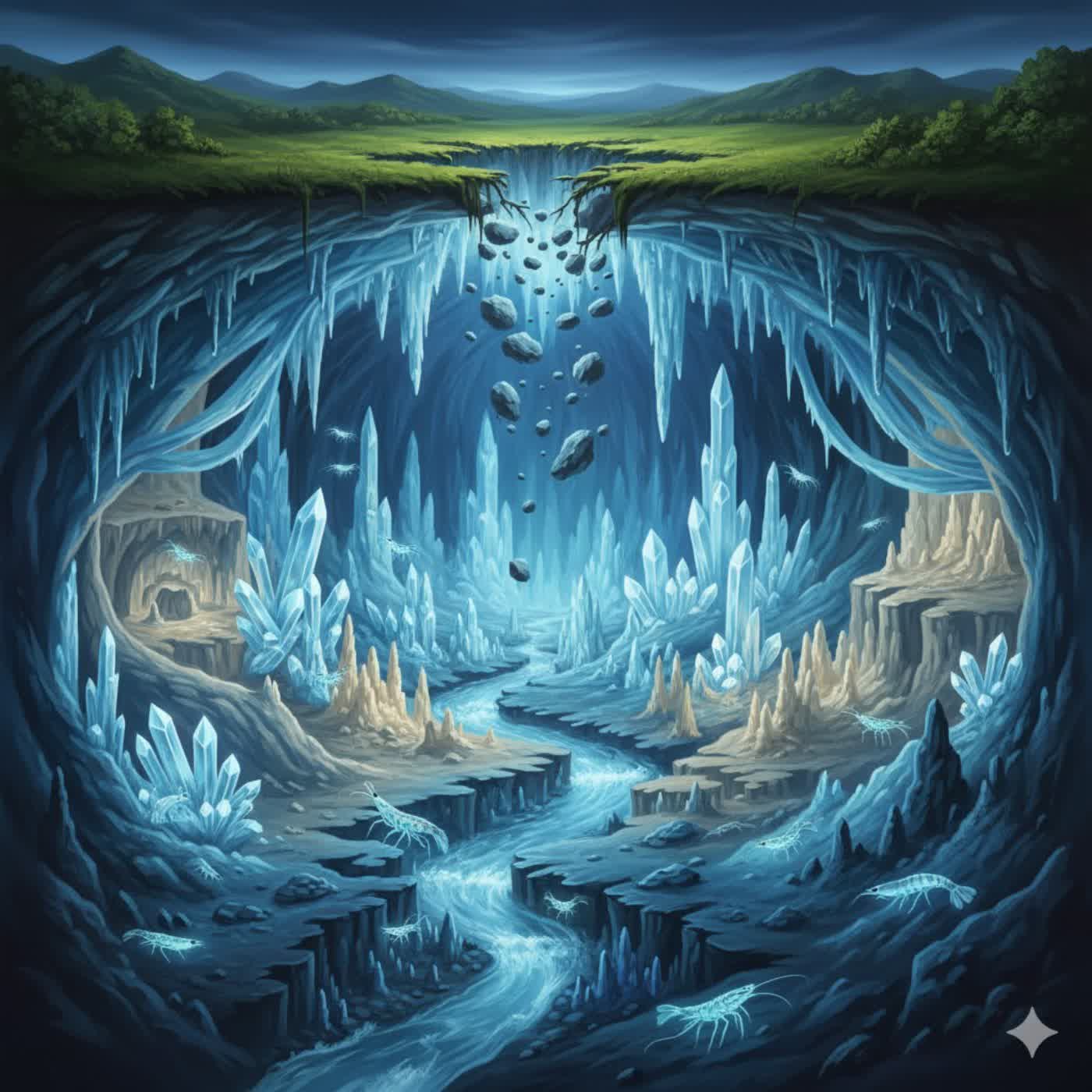 〈EP.143｜地底大崩塌！「滲穴」變「峽谷」？洞穴裡的奇妙水世界與石頭藝術家！〉 封面