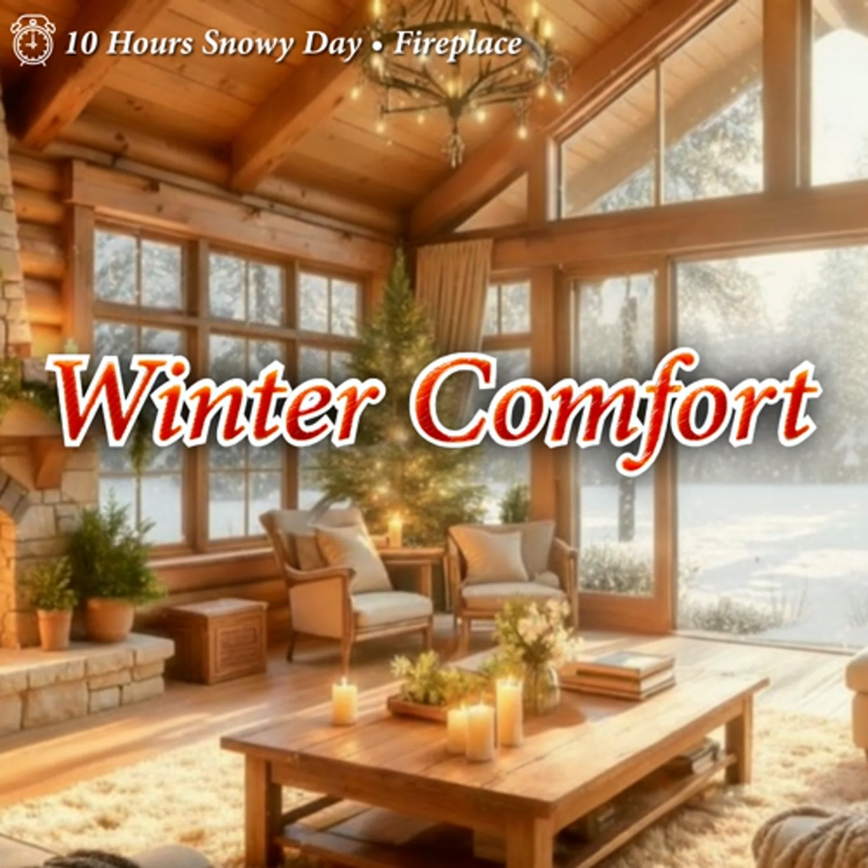 10 Hours Cozy Christmas Cabin Ambience • Fireplace & Winter Day Sounds for Sleep & Relaxation episode artwork