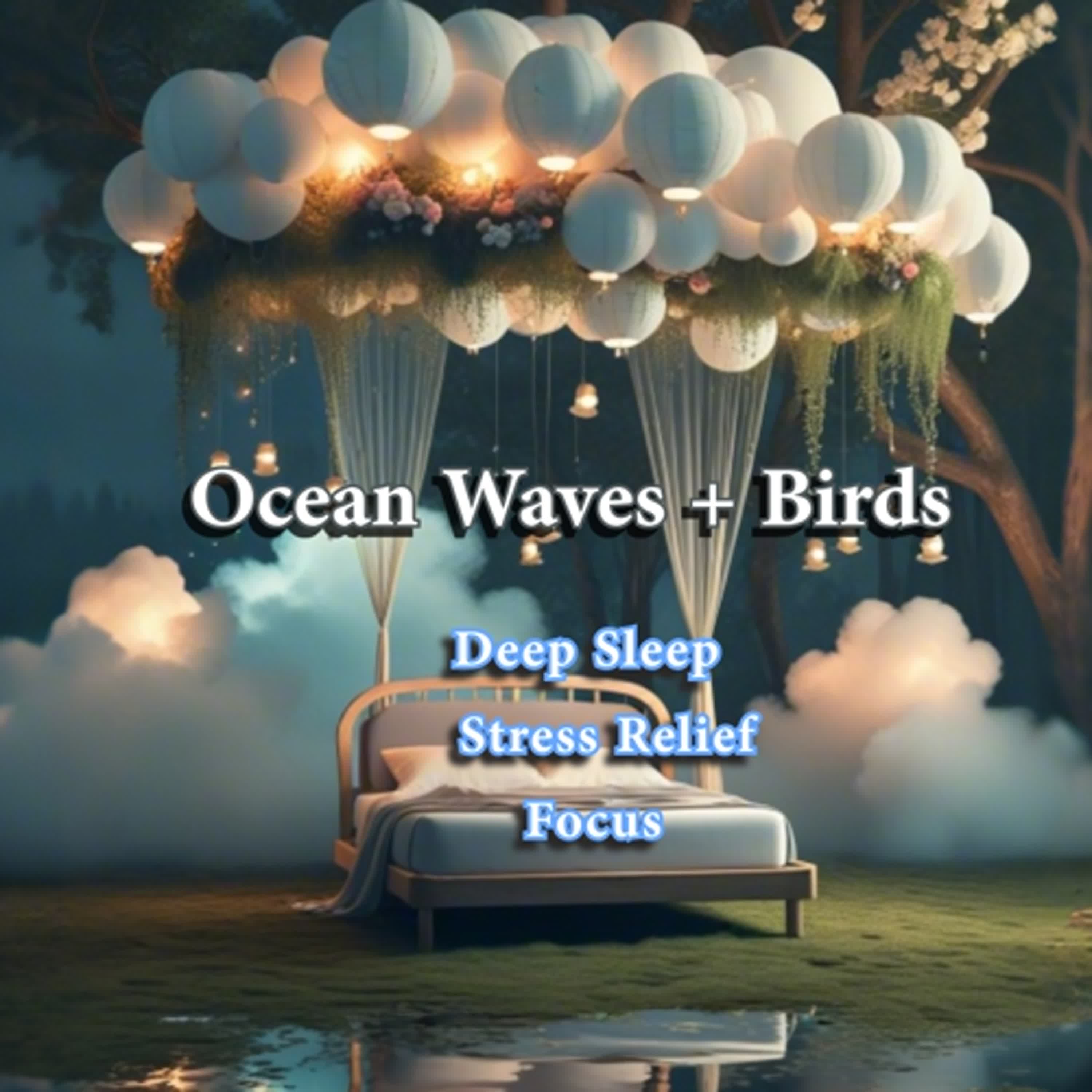 Ocean Waves + Birds for Deep Sleep (1hr) | White Noise | 放鬆助眠 | 快速入睡 | 白噪音助眠 episode artwork