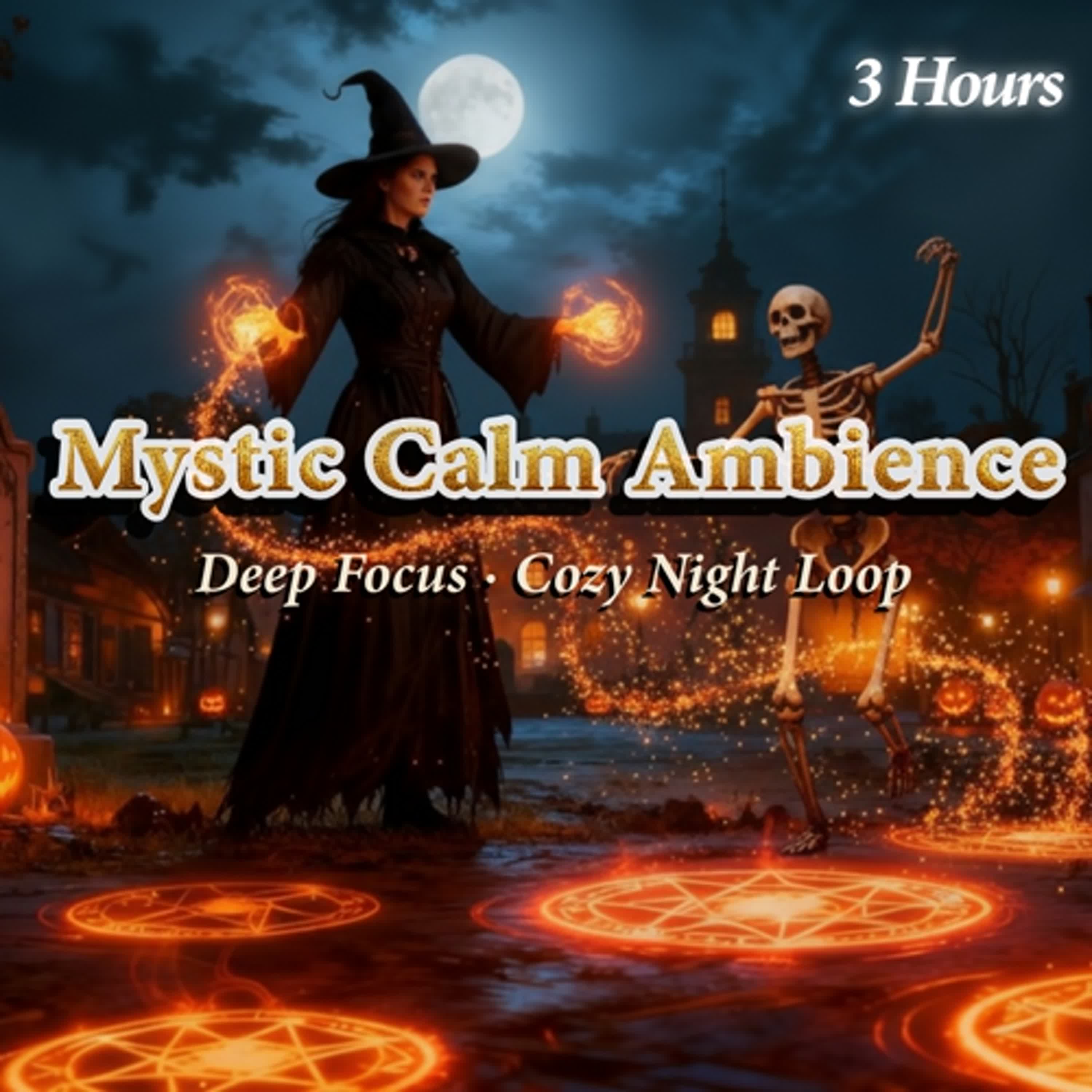 Halloween Mystic Calm Ambience for Deep Focus & Cozy Night Loop | 萬聖節神秘平靜氛圍：深度專注與舒適夜晚循環音樂 episode artwork