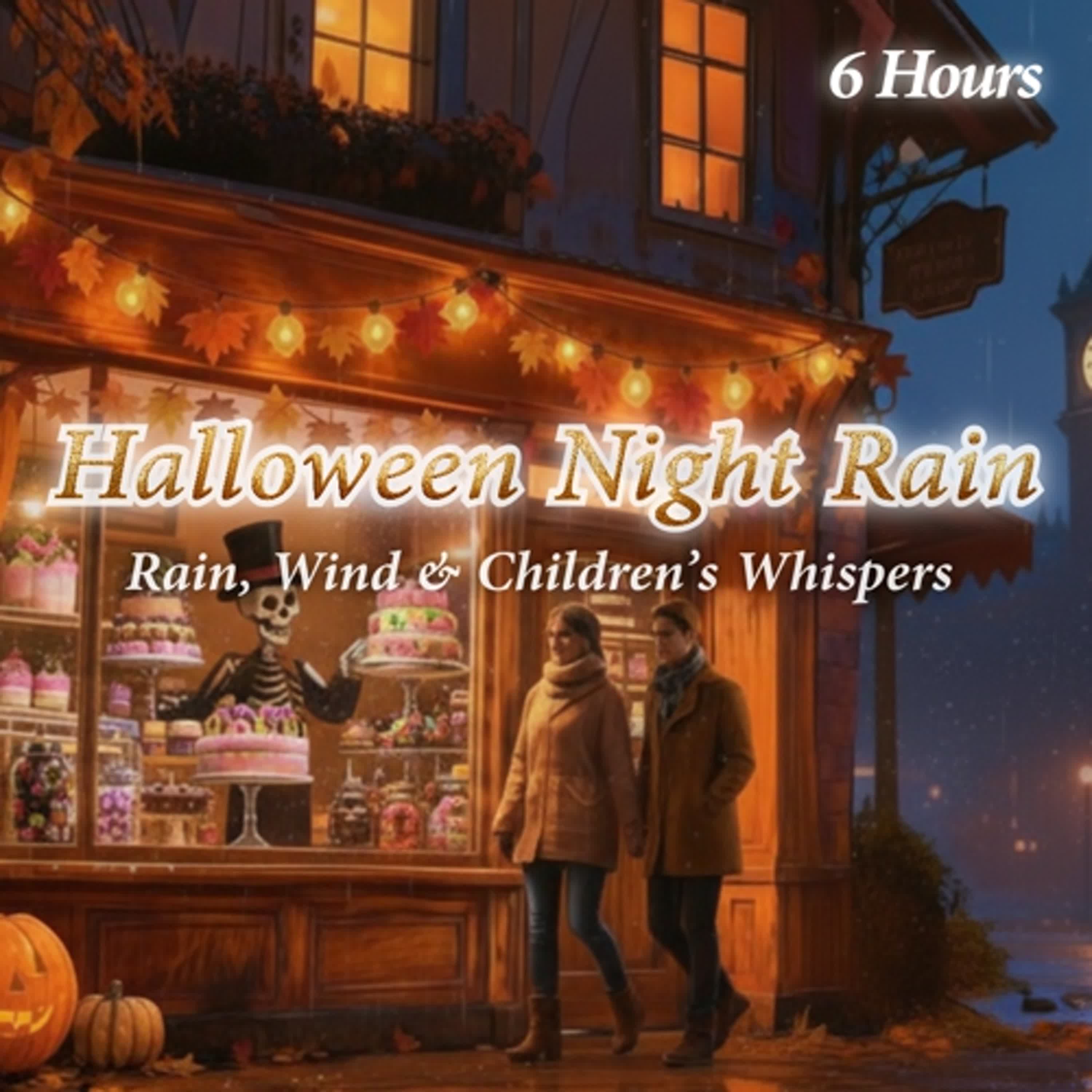 Halloween Street Ambience (6 Hours) | Rain, Wind Sounds for Sleep, Focus｜萬聖節街道氛圍 雨聲放鬆與睡眠專用 episode artwork