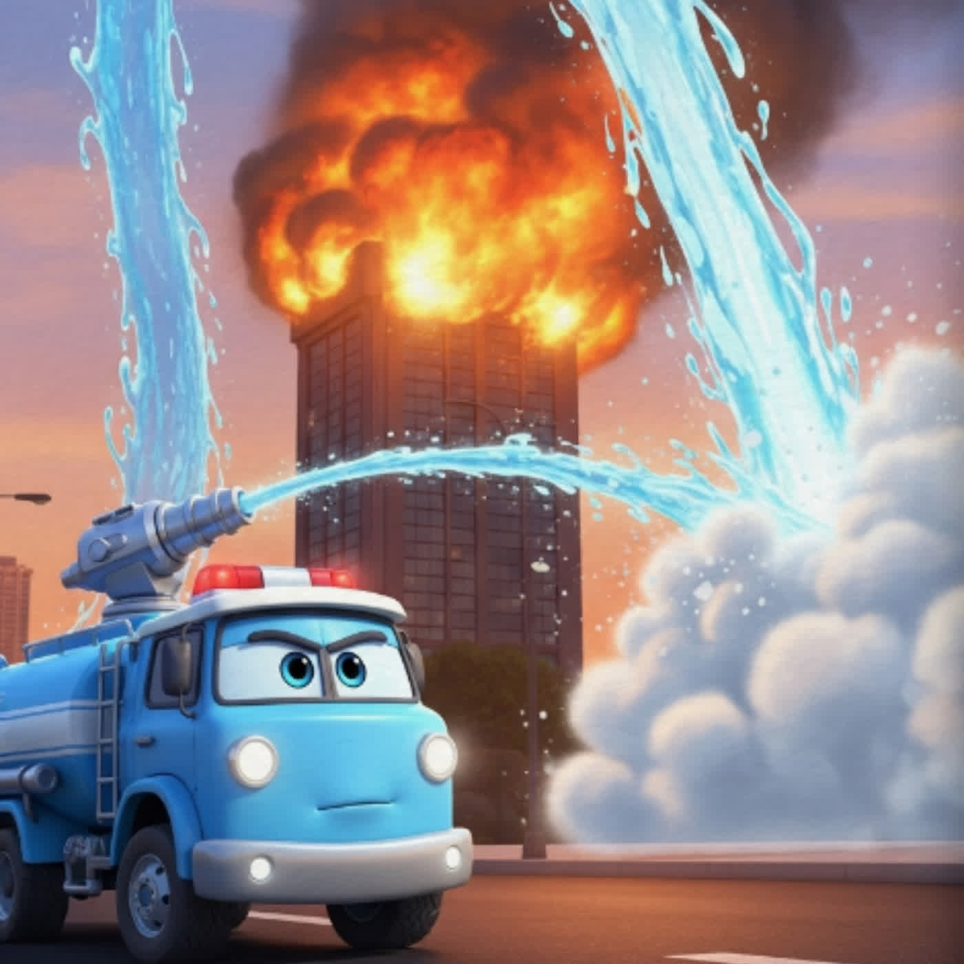 水箱消防車-勇敢的消防車水水 水箱消防車-勇敢的消防車水水