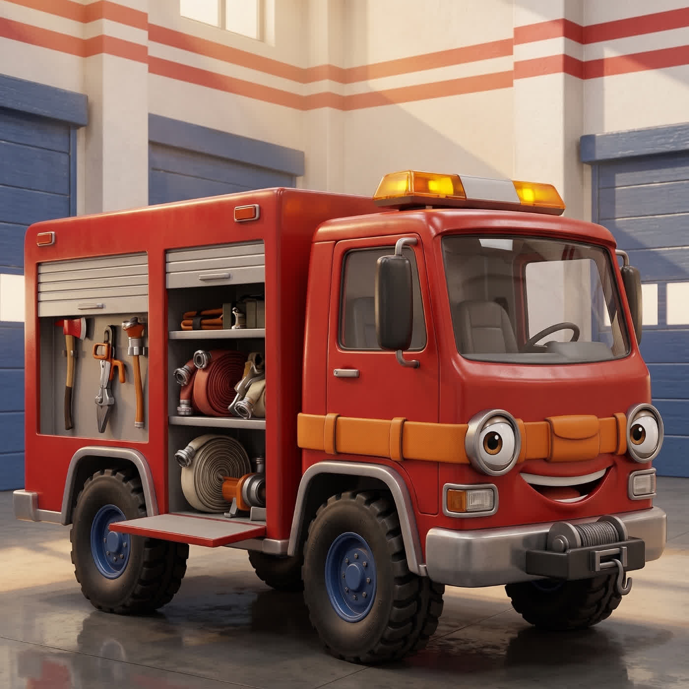 消防救助器材車-器凱的小工具躲貓貓(學習物歸原位)