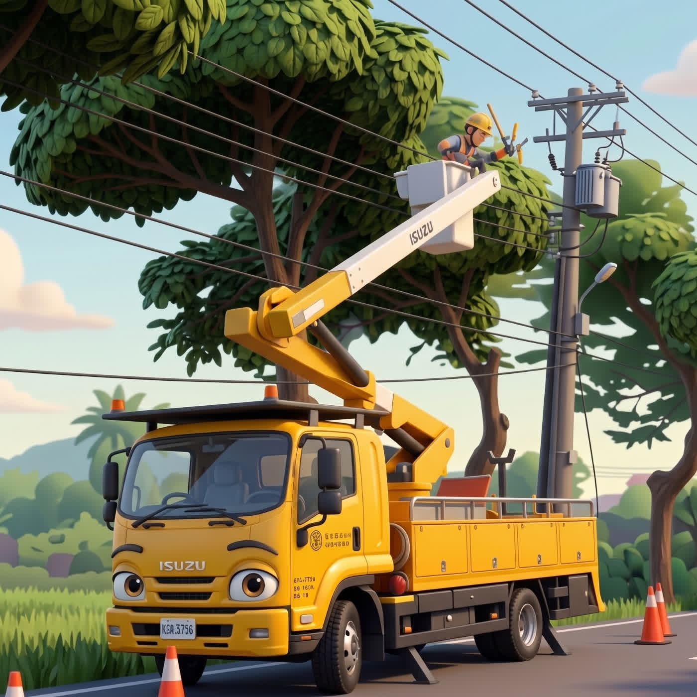 電力搶修車-電力小英雄阿修(颱風防災)