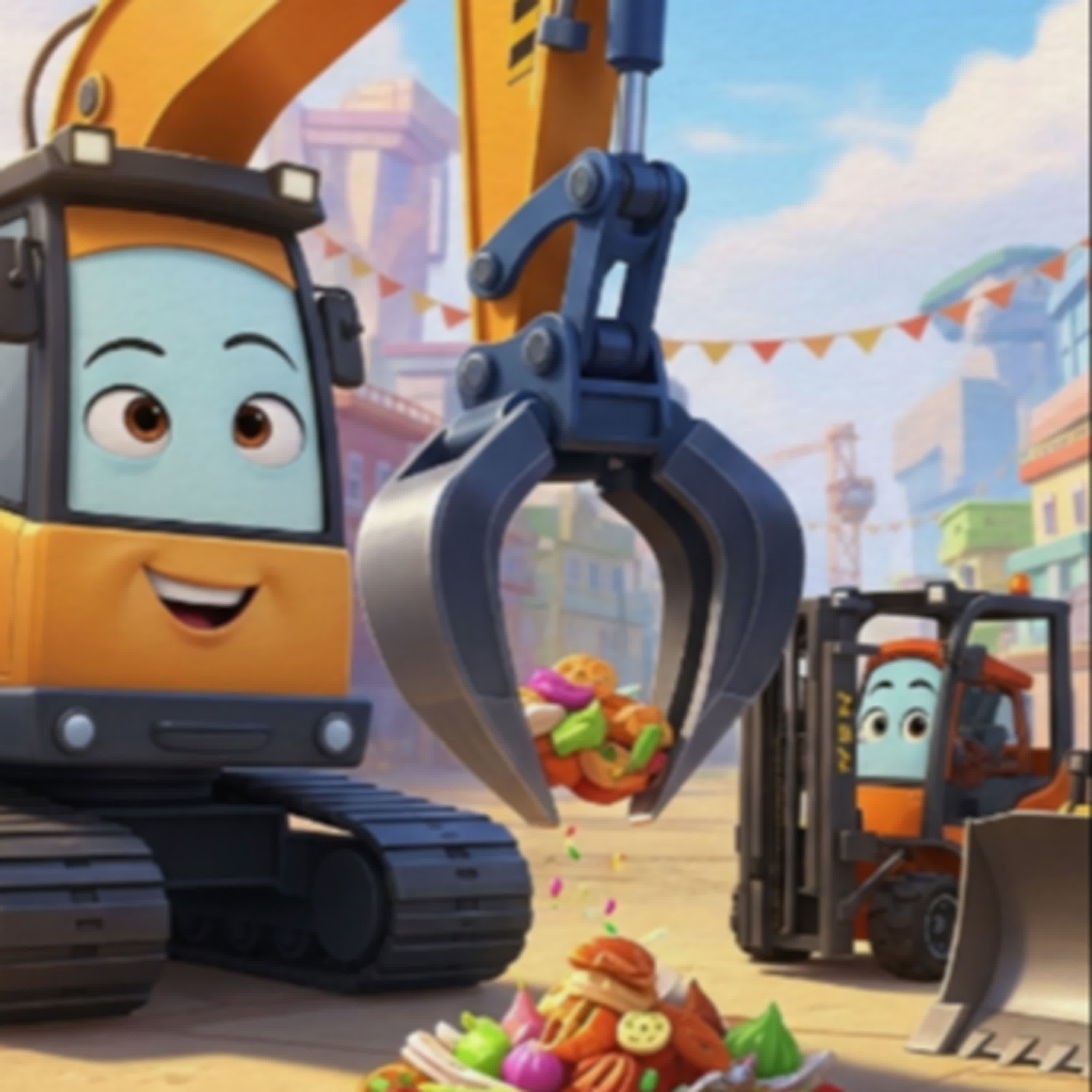 抓斗挖土機-崴崴的夾子挖寶趣