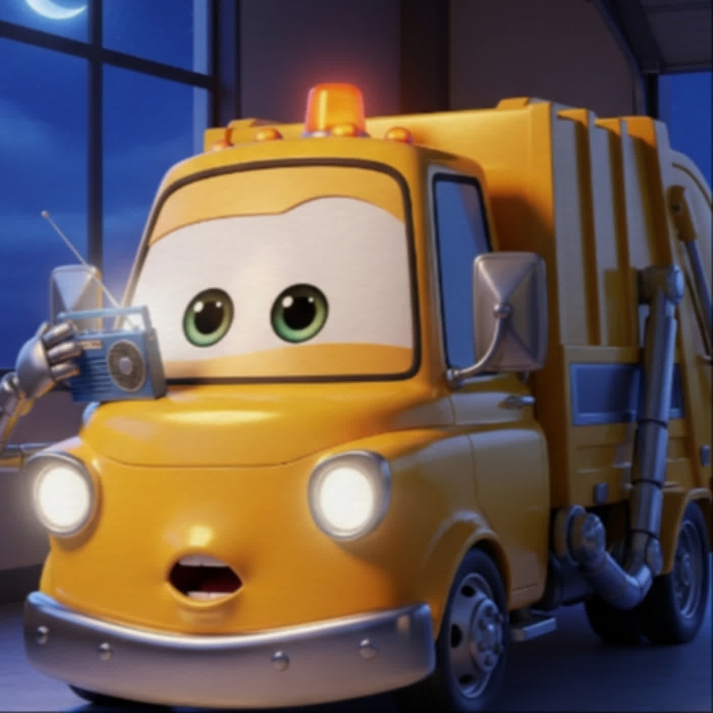 垃圾車-愛熬夜的垃圾車茗茗