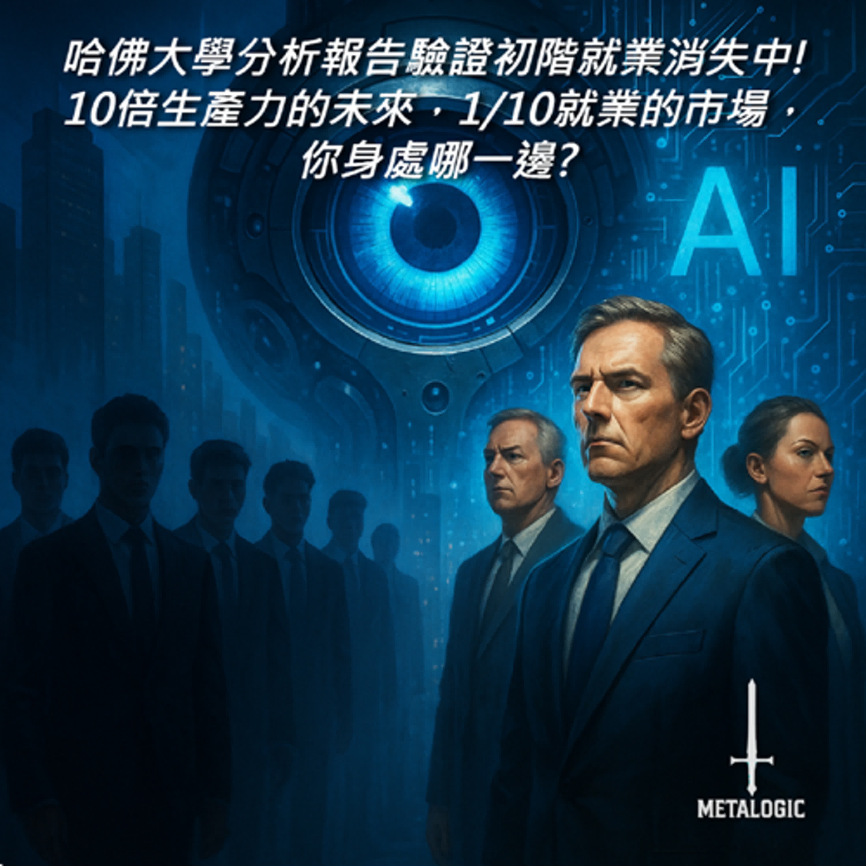 哈佛大學分析報告驗證初階就業消失中!  10倍生產力的未來，1/10就業的市場，你身處哪一邊? episode artwork
