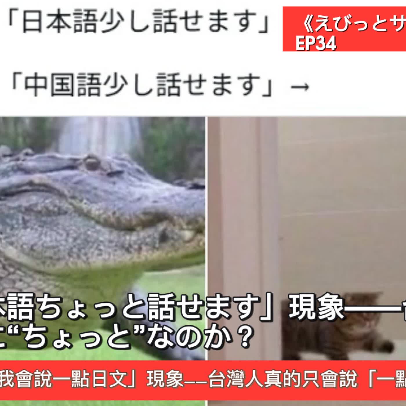 EP34 :「日本語ちょっと話せます」現象——台湾人は本当に“ちょっと”なのか？ 「我會說一點日文」現象——台灣人真的只會說「一點點」日文嗎？ episode artwork