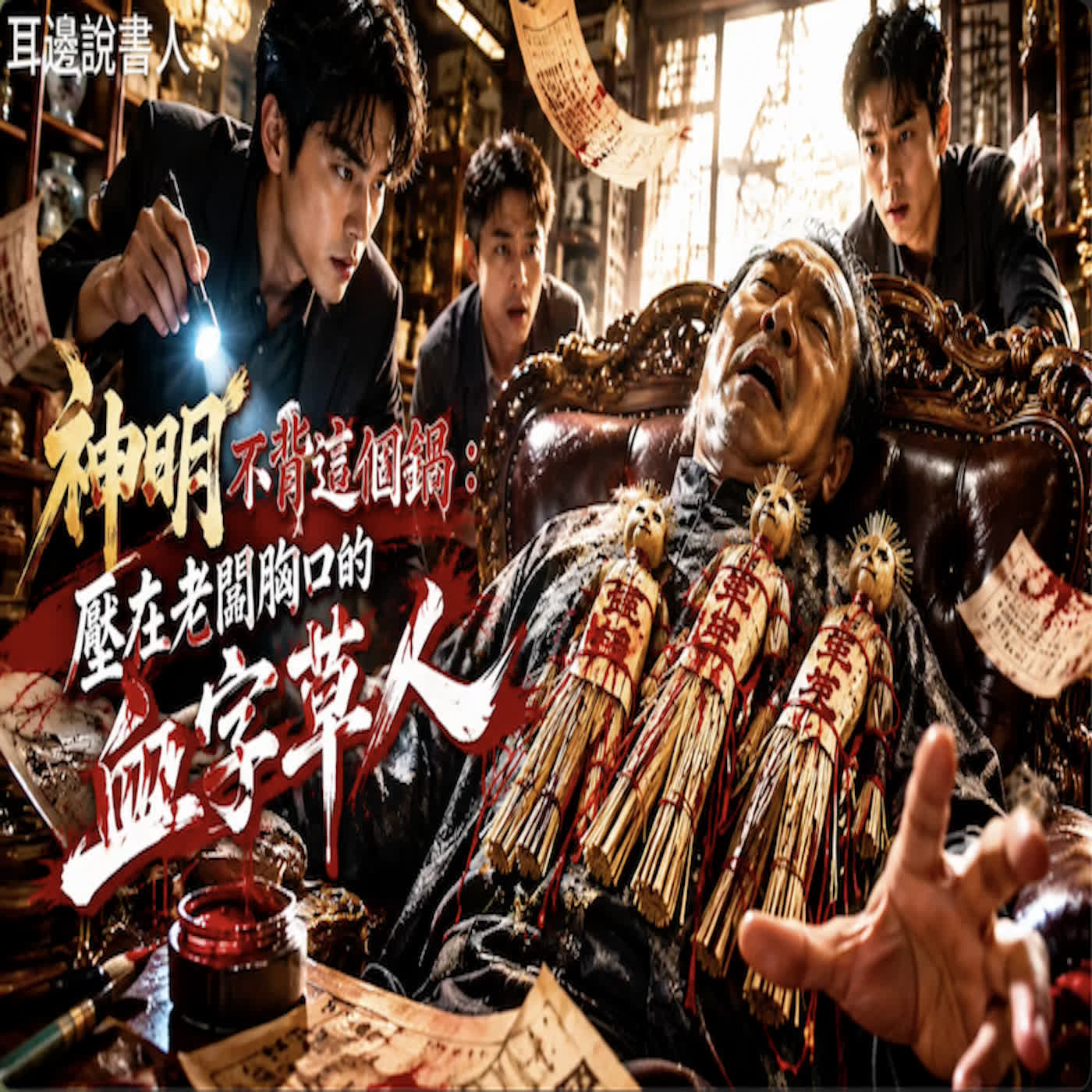 「耳邊說書人」《神明不背這個鍋：壓在老闆胸口的血字草人》 episode artwork