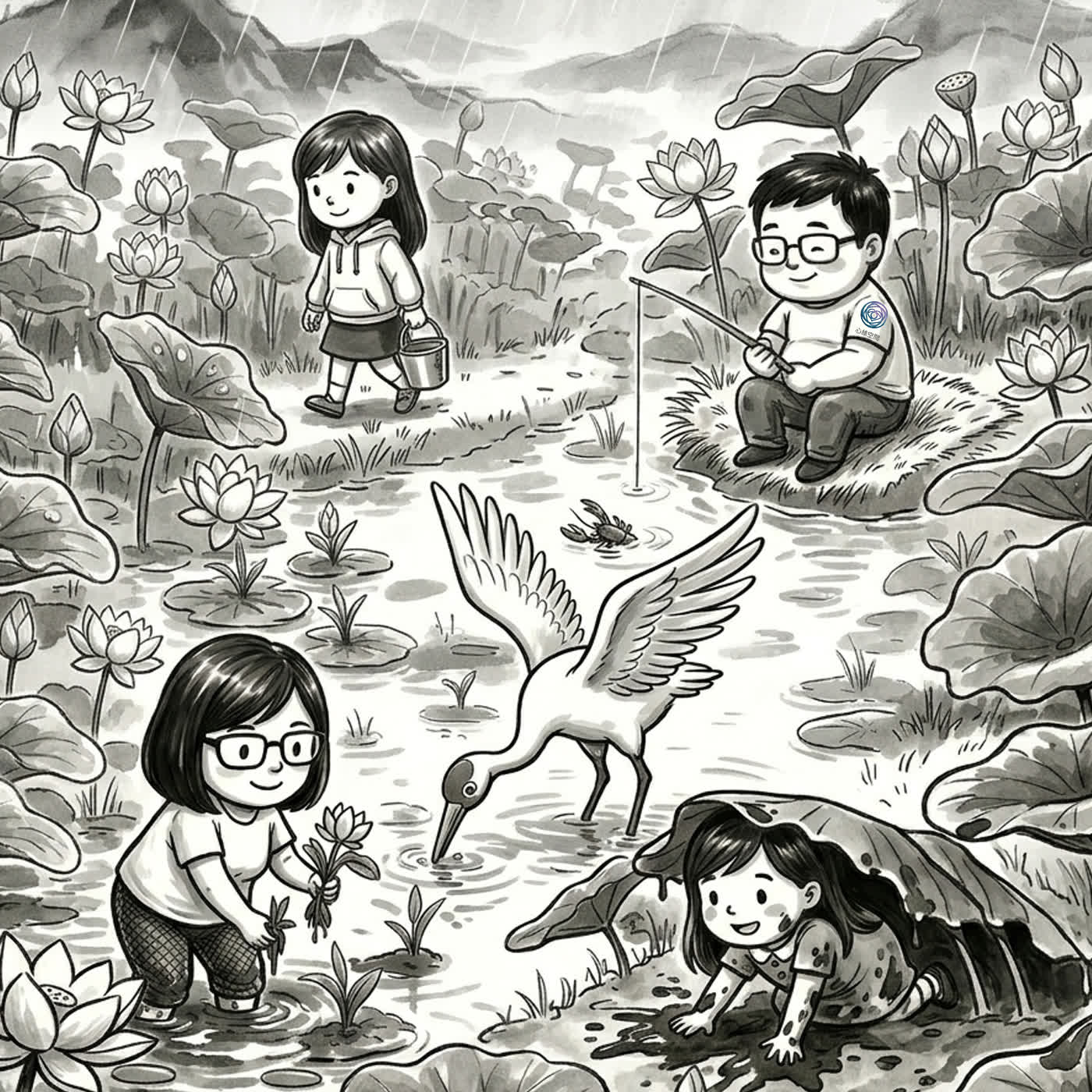 走啊，一起去釣小龍蝦～小寶泥菩薩降落中 ！