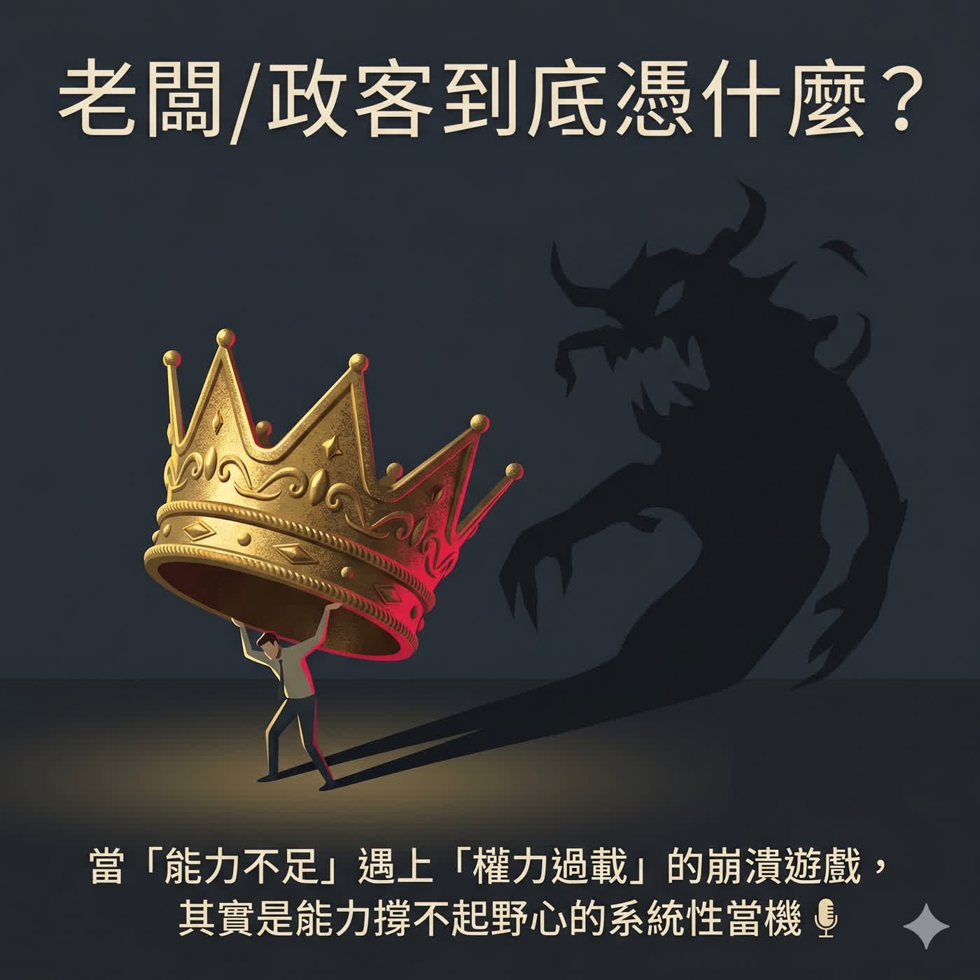 老闆/政客到底憑什麼？當「能力不足」遇上「權力過載」的崩潰遊戲 episode artwork