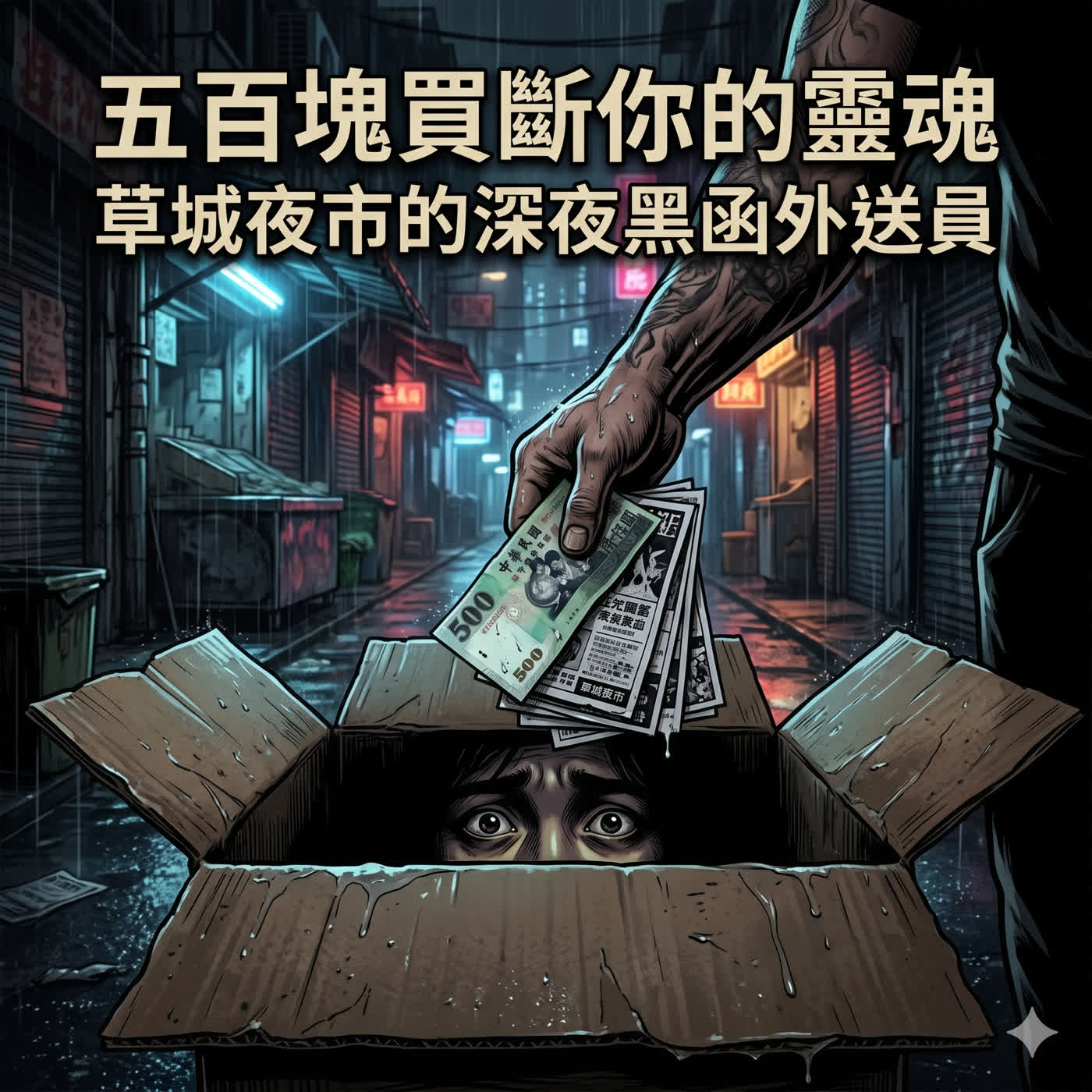 草城夜市寓言之胖虎前傳 第三篇：門縫裡的黑函與第一張五百塊 episode artwork