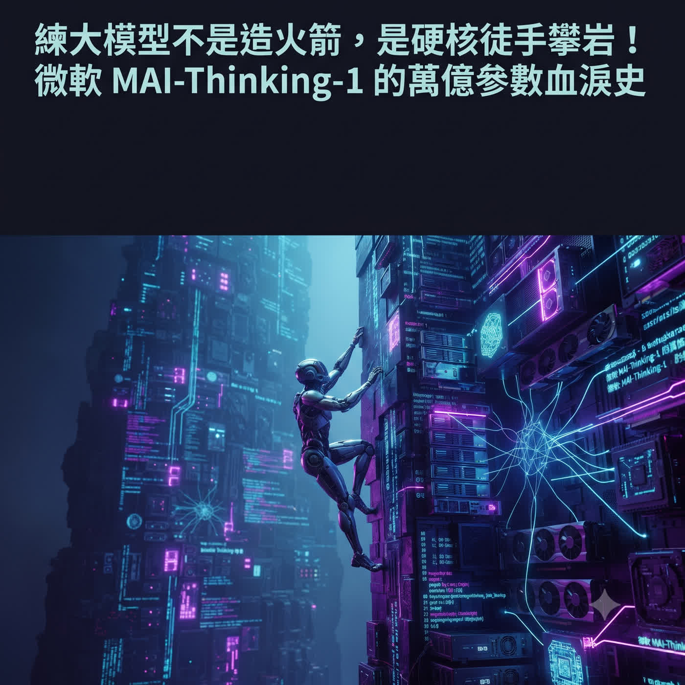 練大模型不是造火箭，是硬核徒手攀岩！微軟 MAI-Thinking-1 的萬億參數血淚史 episode artwork
