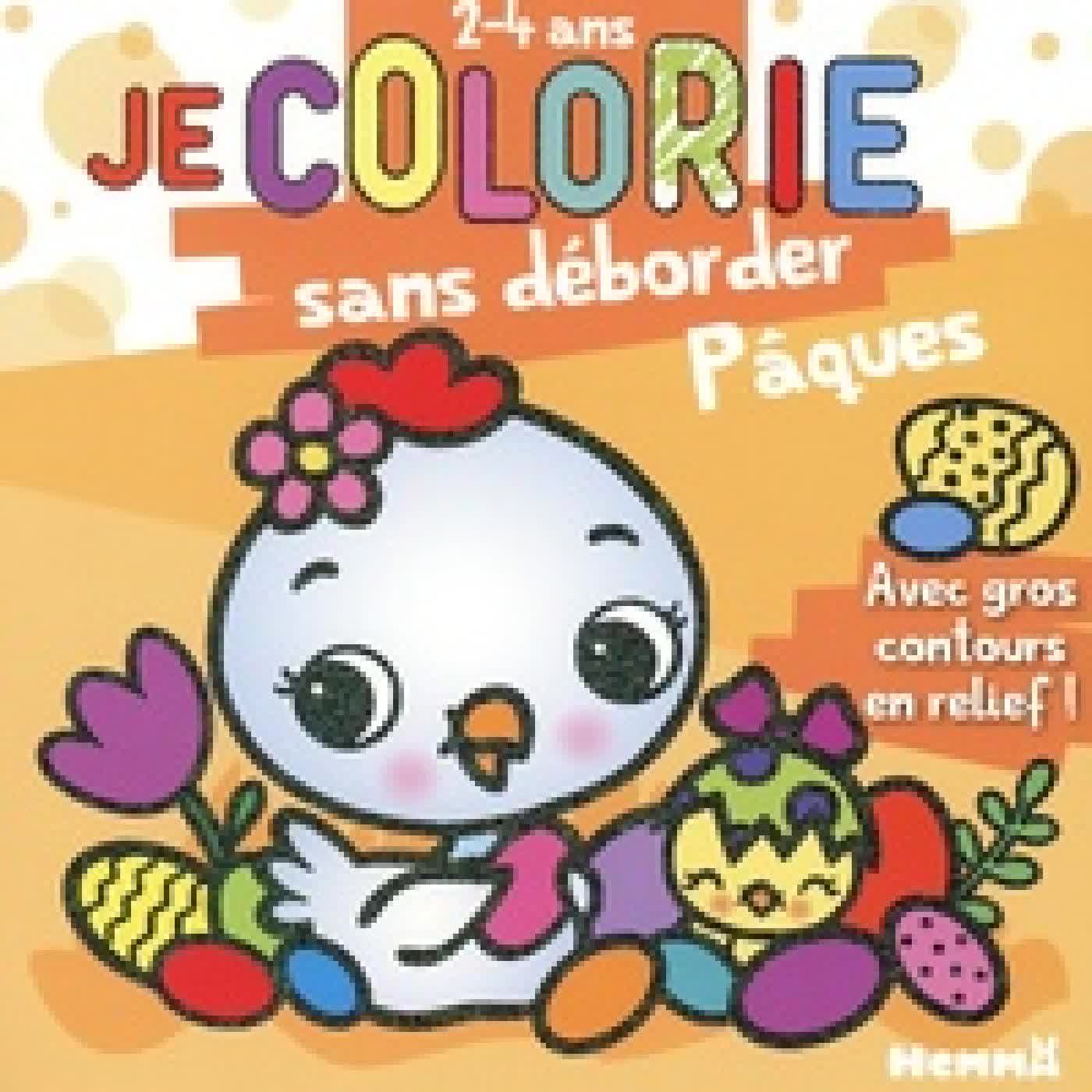 Télécharger Pdf Je colorie sans déborder Pâques - Avec gros contours en relief !