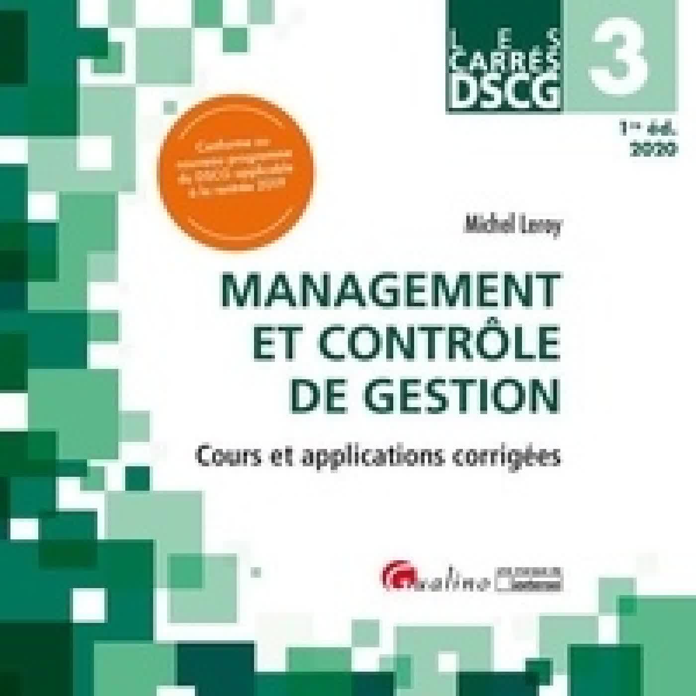 {téléchargement} Management et contrôle de gestion DSCG 3 - Cours et applications corrigées