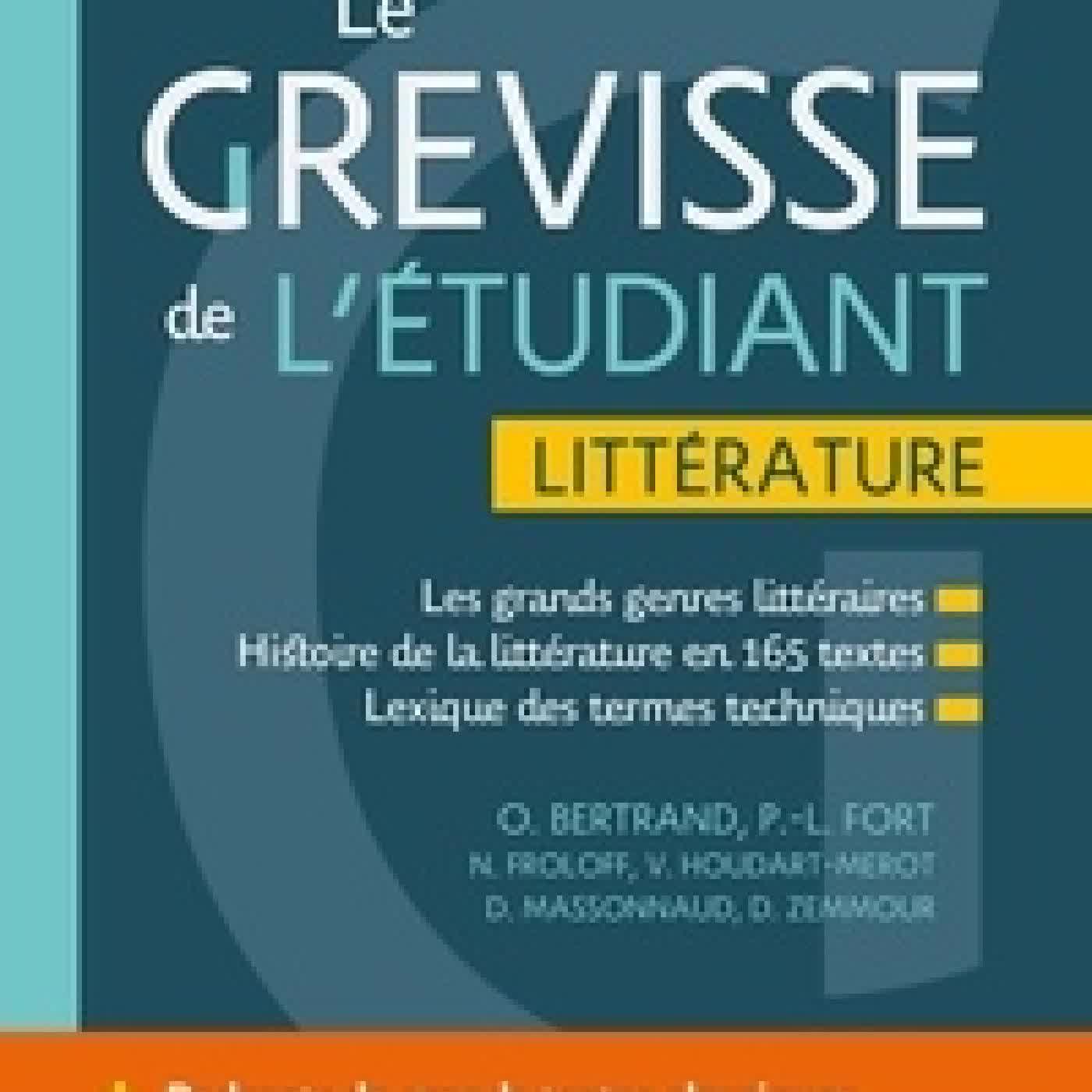 {téléchargement} Le Grevisse de l'étudiant Littérature - Les grands genres littéraires - Histoire de la littérature en 165 textes - Lexique des termes techniques