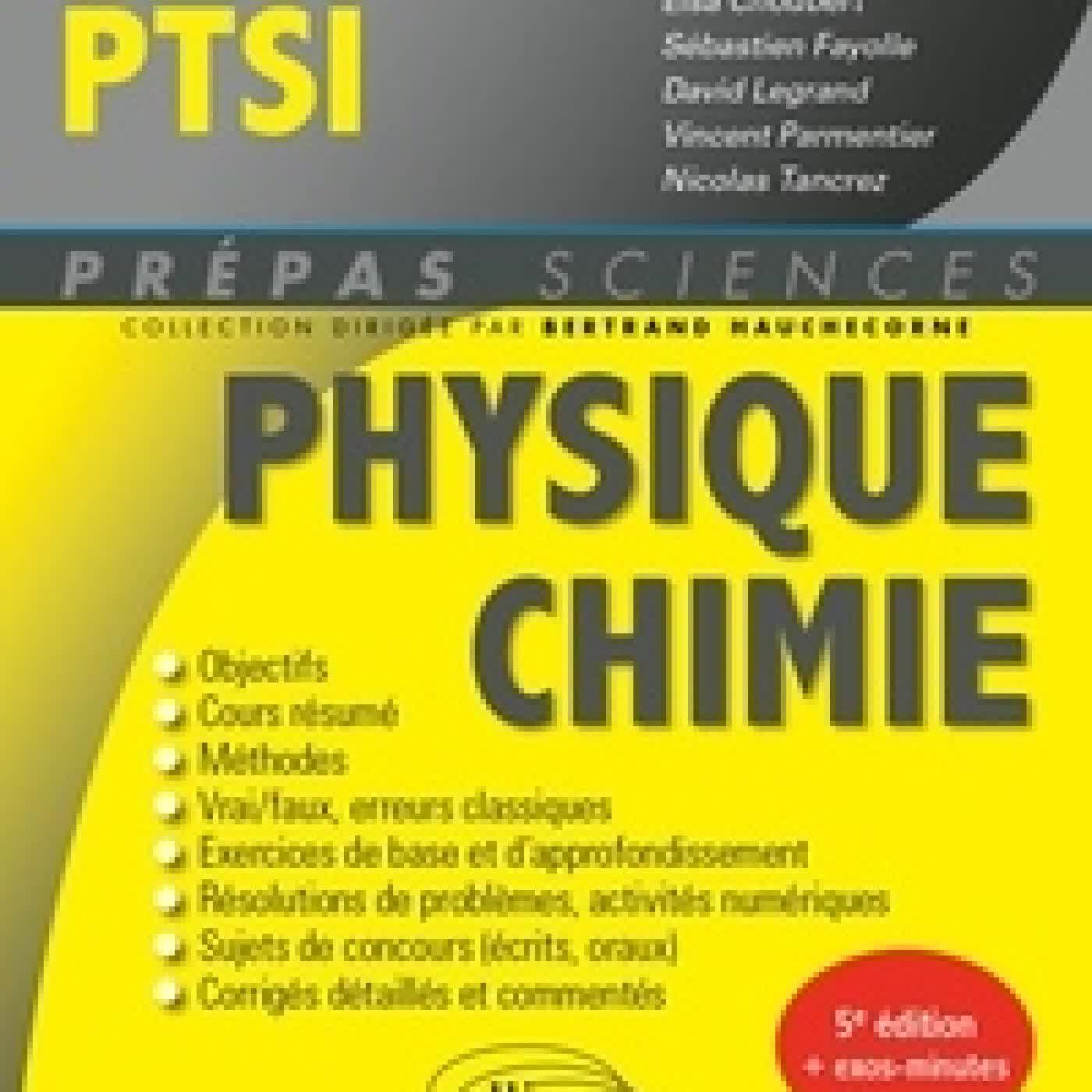 Télécharger Pdf Physique-Chimie PTSI5e édition