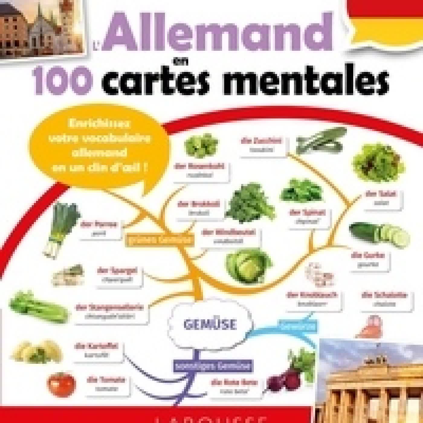 {téléchargement} L'allemand en 100 cartes mentales. Enrichissez votre vocabulaire allemand en un clin d'oeil !