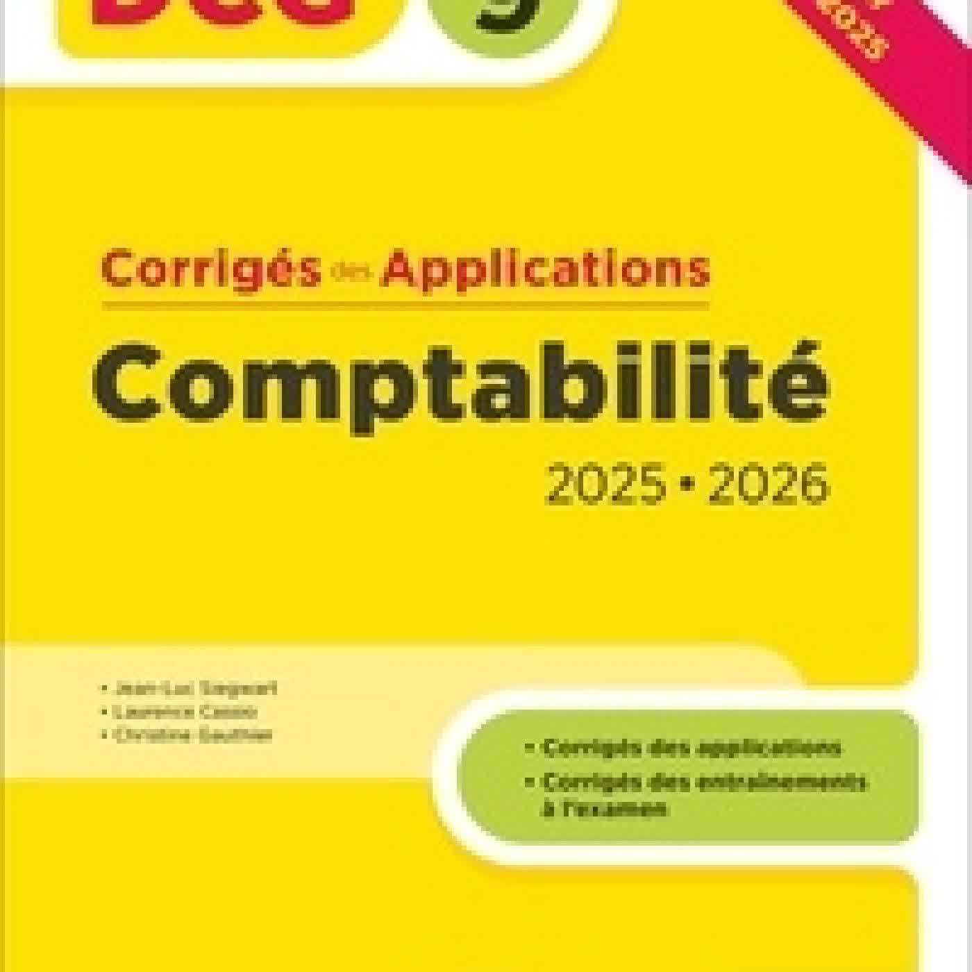 Télécharger Pdf Comptabilité DCG 9. Corrigés des applications Edition 2025-2026
