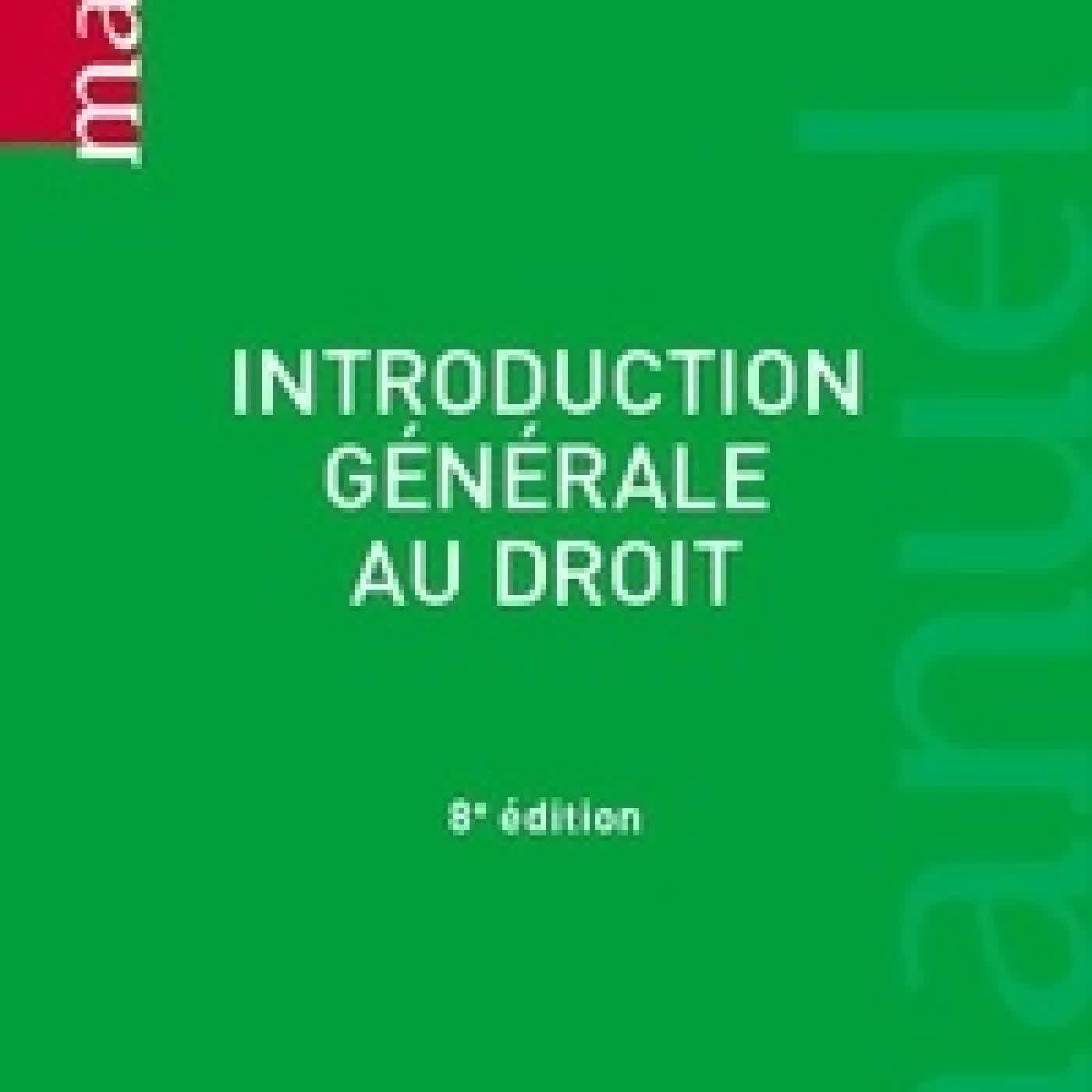 {téléchargement} Introduction générale au droit8e édition