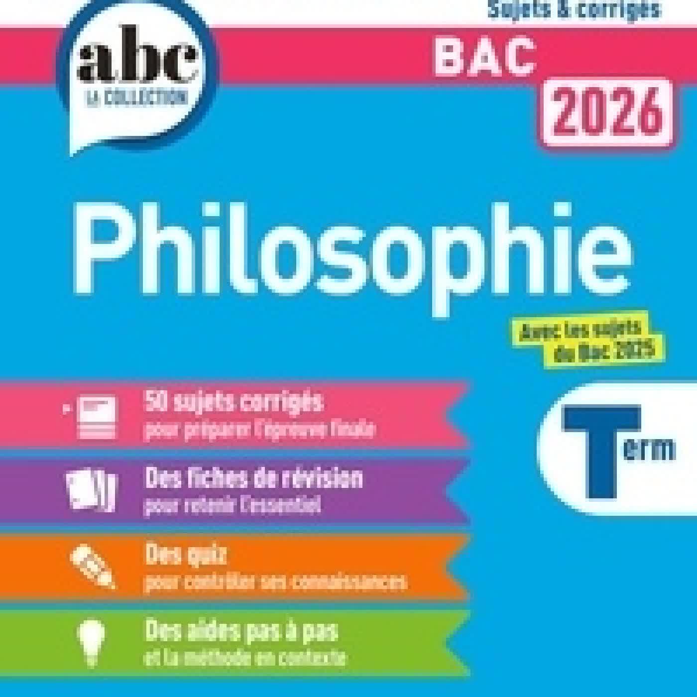 {téléchargement} Philosophie Tle. Sujets & corrigés Edition 2026