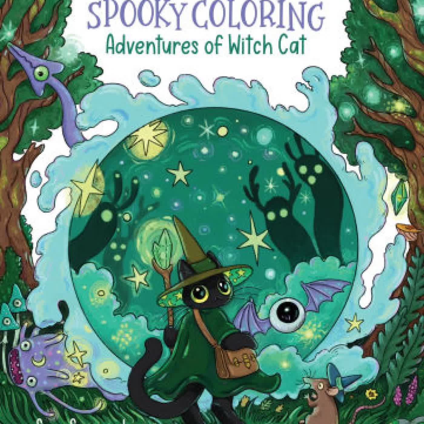 Spooky Coloring: Adventures of Witch Cat by Sara Szewczyk on Iphone New Format