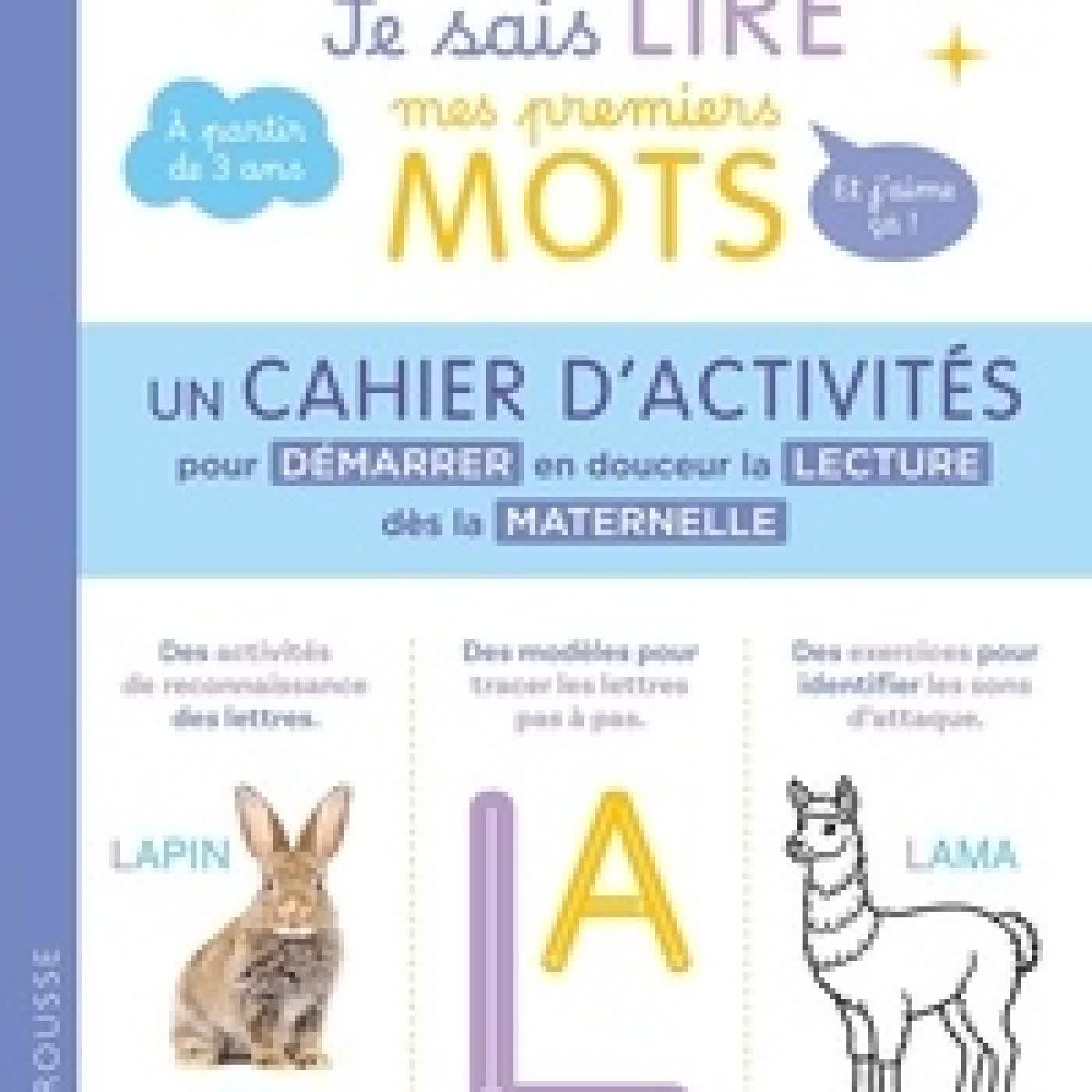 {téléchargement} Je sais lire mes premiers mots et j'aime ça !. Le cahier d'activités