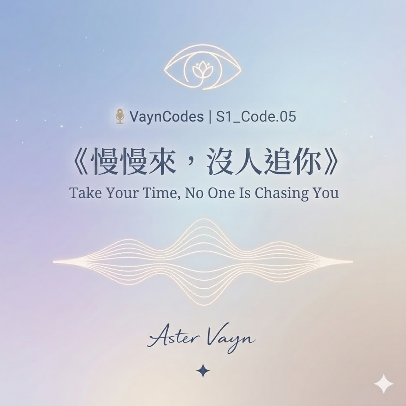 🎙 VaynCodes 🦋 S1_Code.05  “Take Your Time, No One Is Chasing You” episode artwork