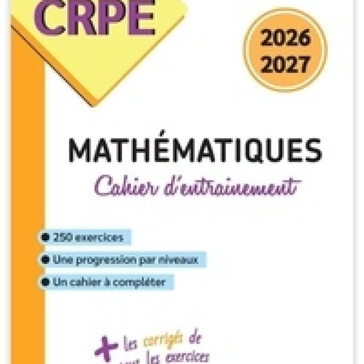 Télécharger Pdf Mathématiques. Cahier d'entrainement - Concours L3 et M2 Edition 2026-2027