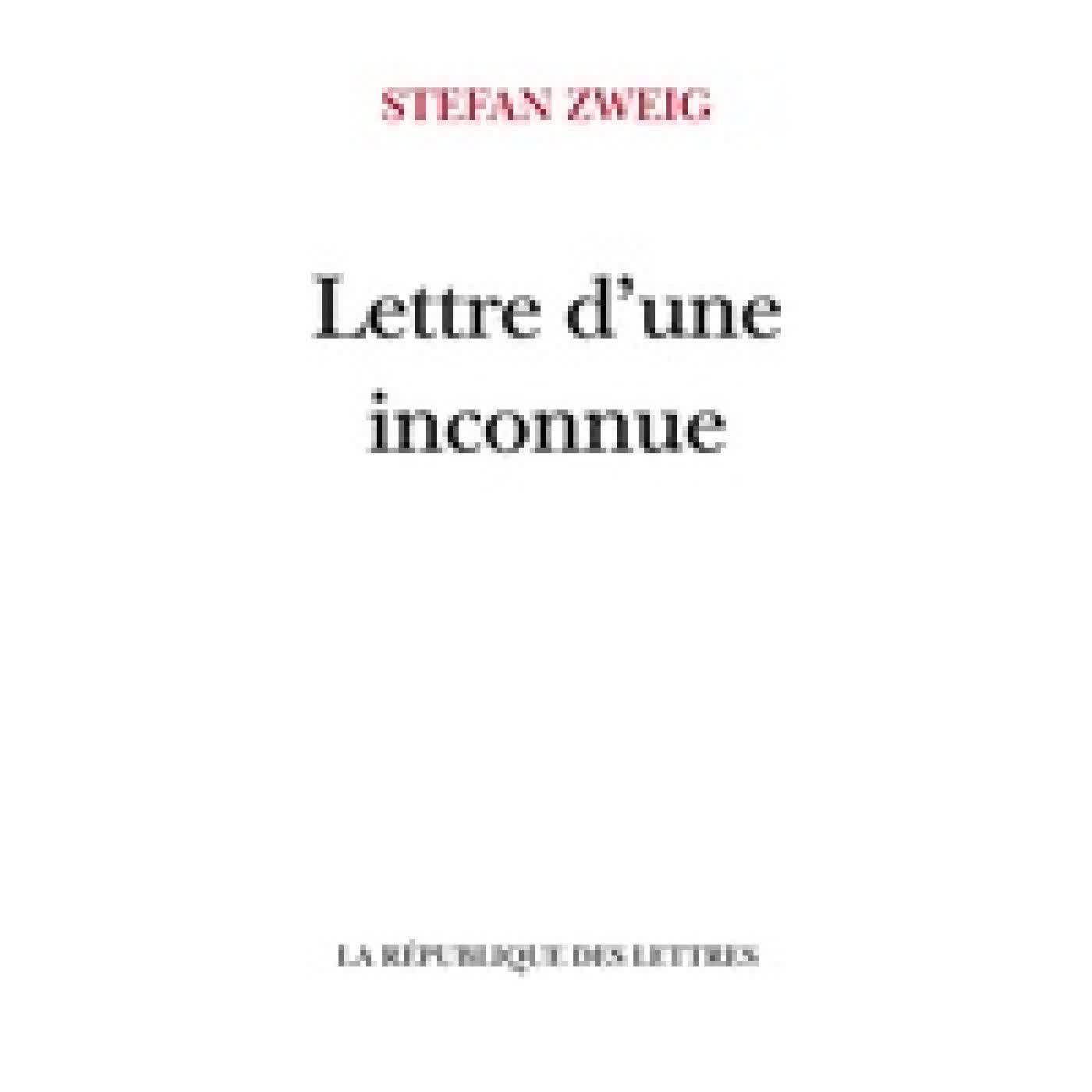 Télécharger Pdf Lettre d'une inconnue