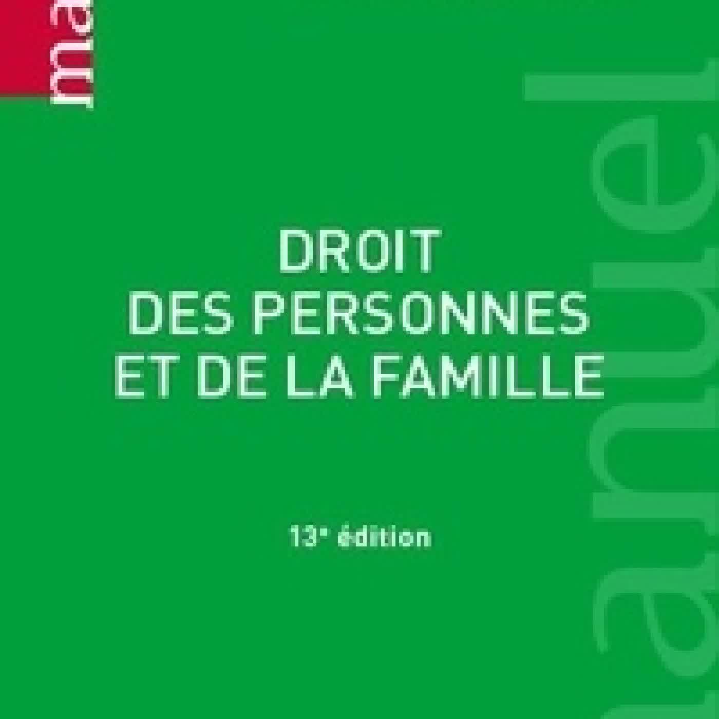 {téléchargement} Droit des personnes et de la famille13e édition