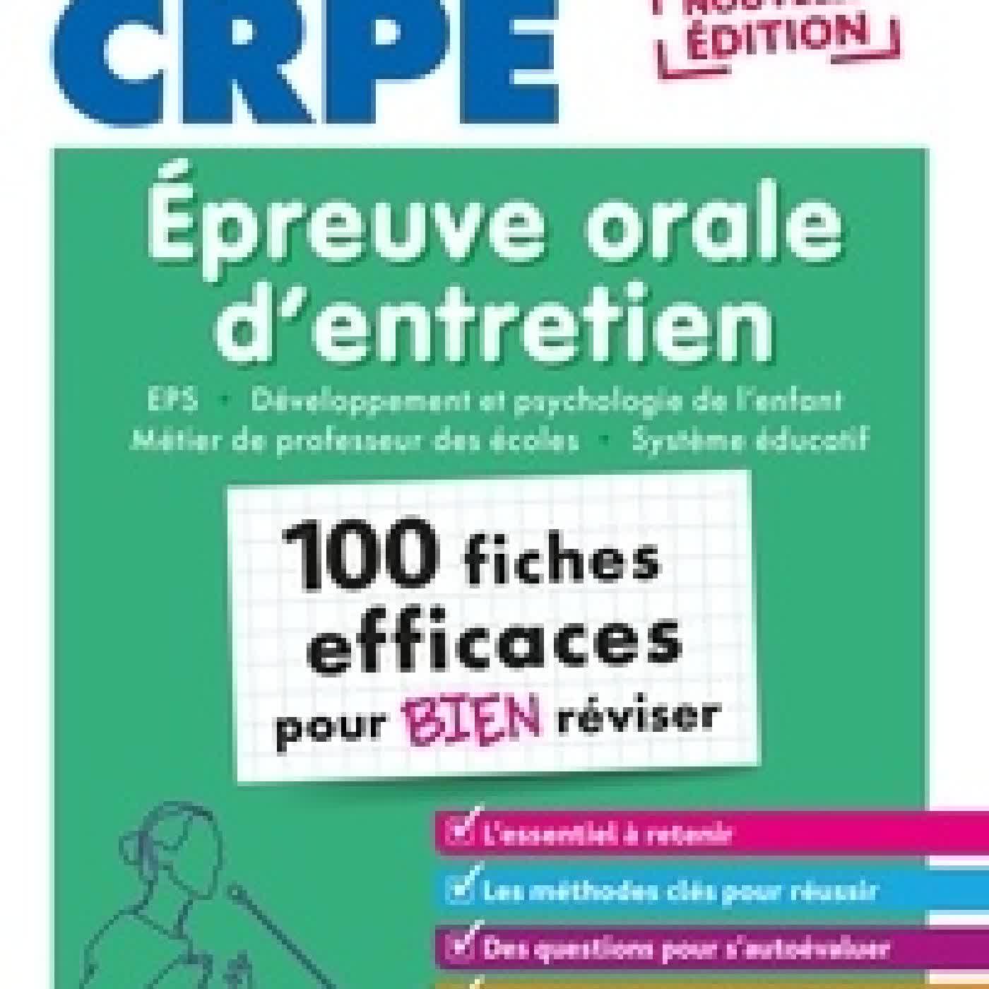 {téléchargement} Epreuve orale d'entretien. 100 fiches pour bien réviser Edition 2025-2026