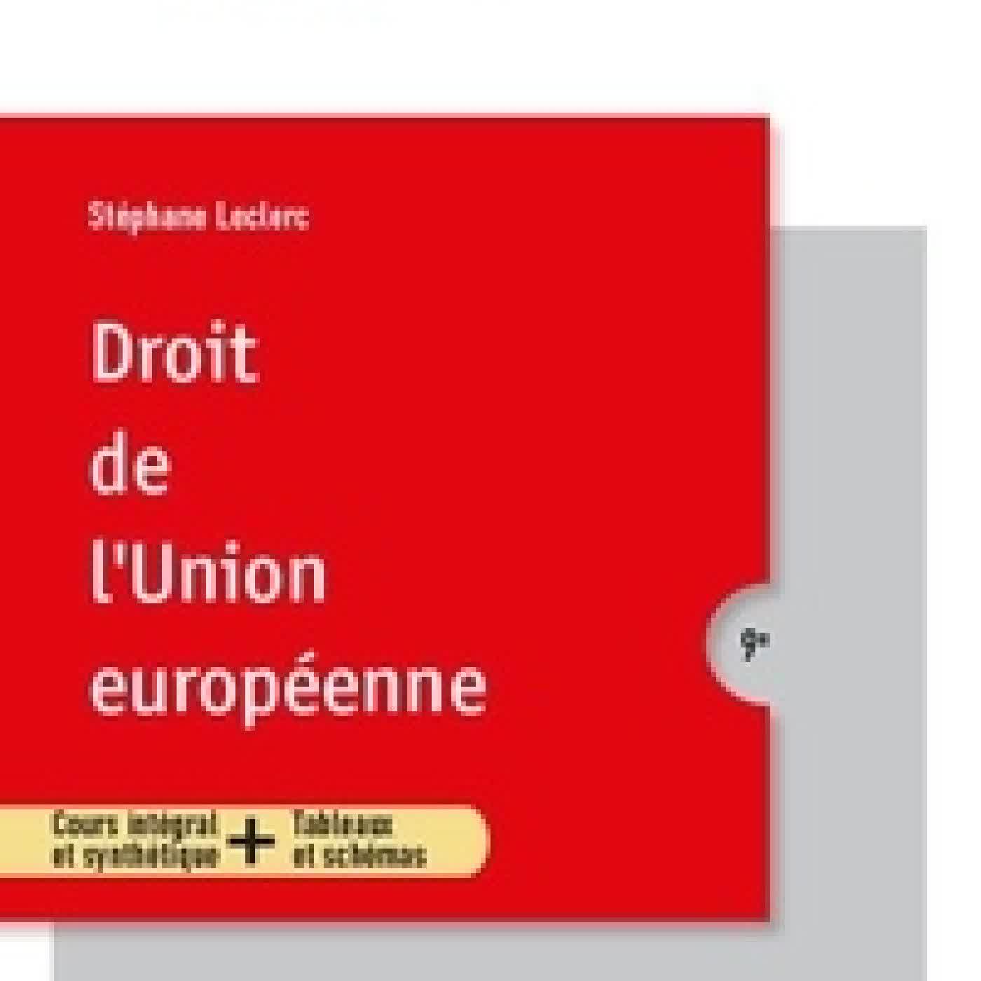 Lire en ligne : Droit de l'Union européenne9e édition